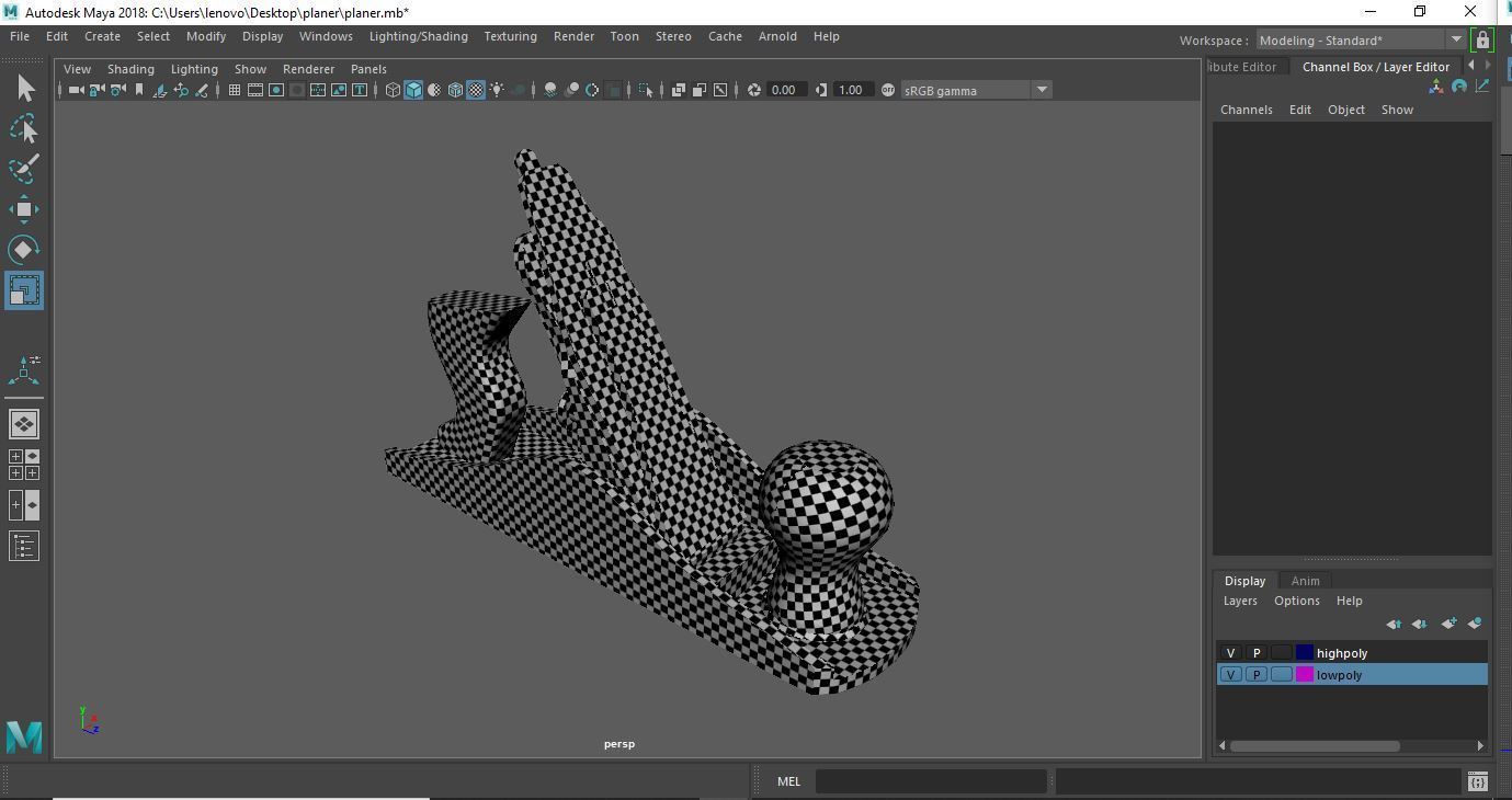 Wood Planer Low-poly 3D model_5