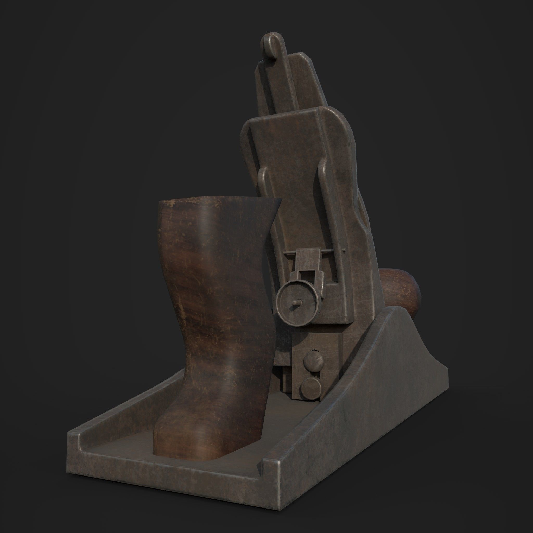 Wood Planer Low-poly 3D model_3