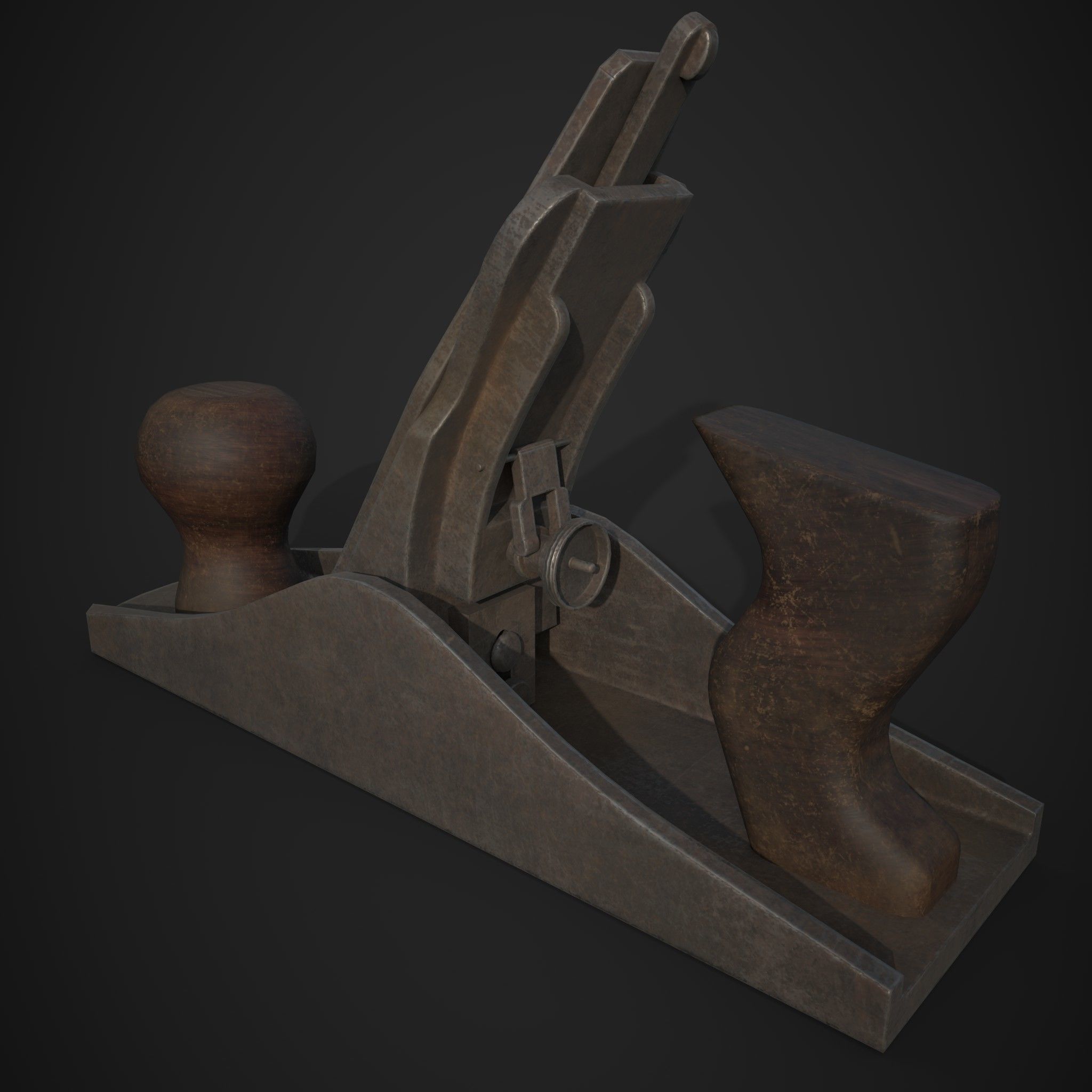 Wood Planer Low-poly 3D model_1