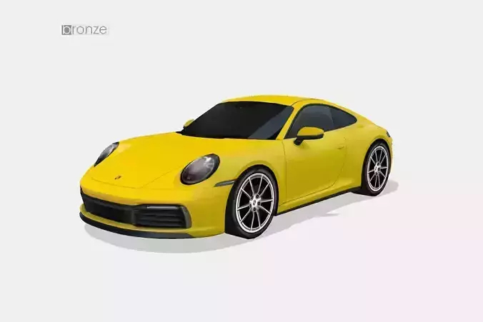 Porsche 911 Carrera S 992 Low-poly 3D model