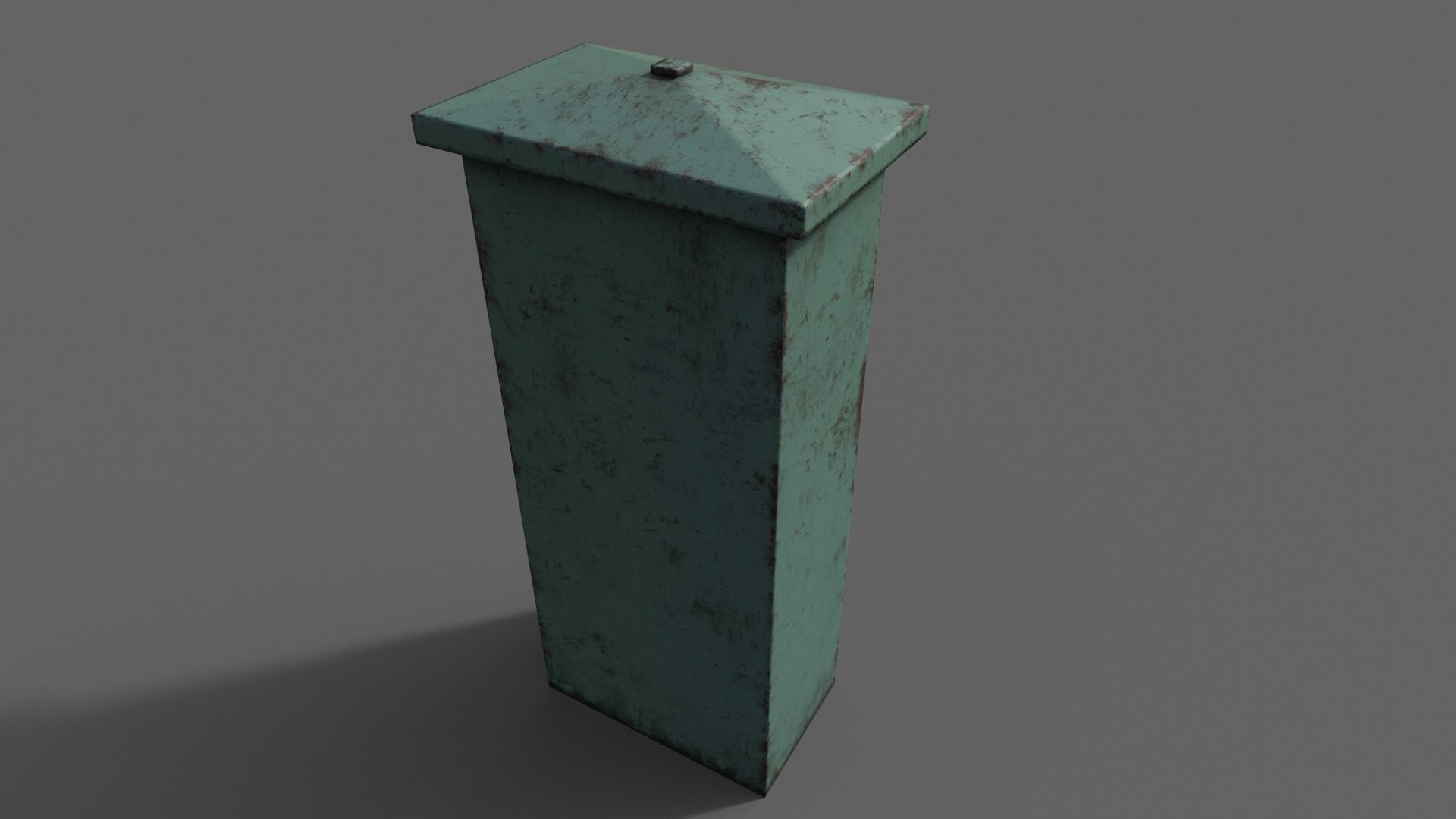 PBR Electric Box Green V4 Low-poly 3D model_15