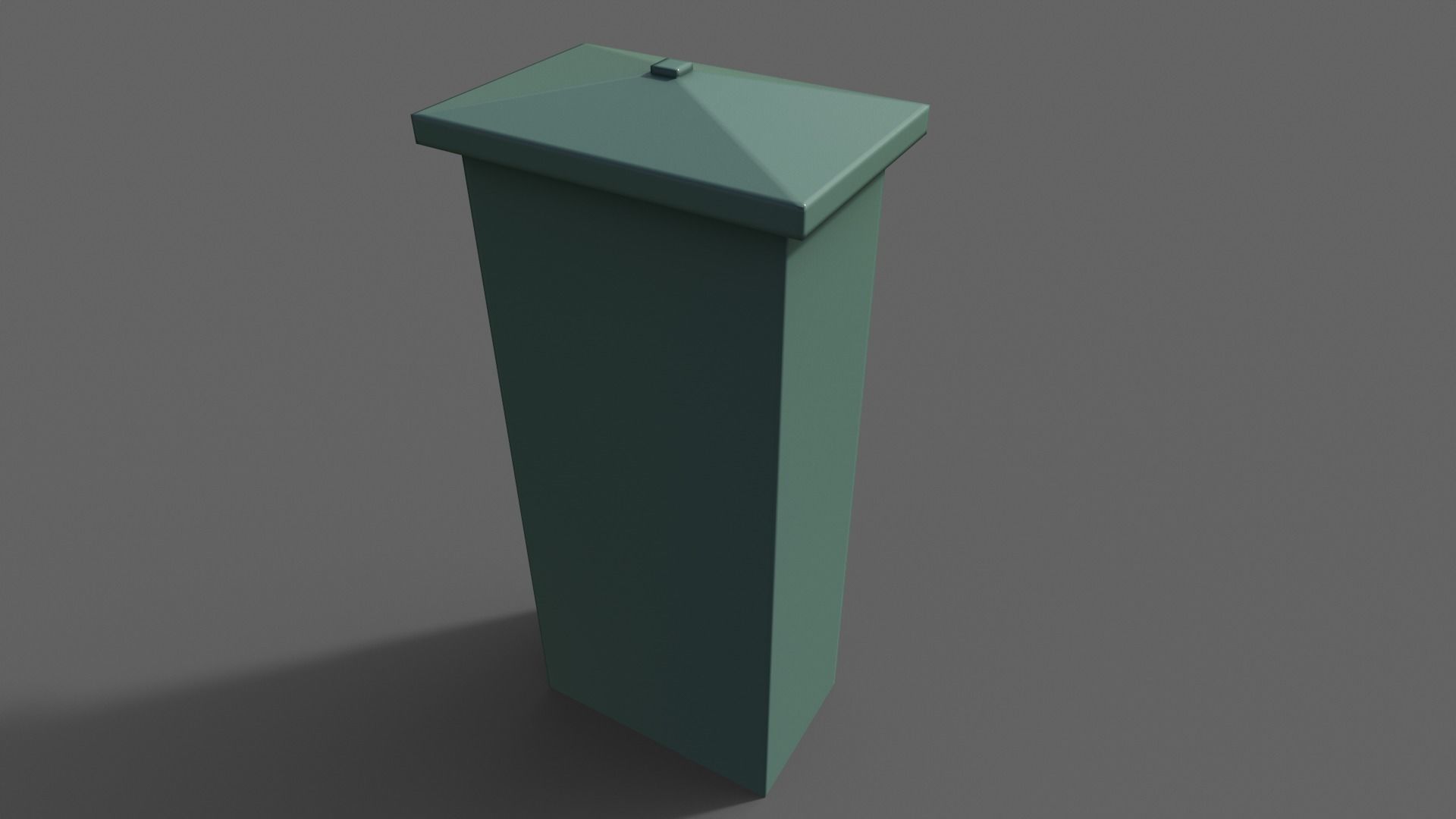 PBR Electric Box Green V4 Low-poly 3D model_8