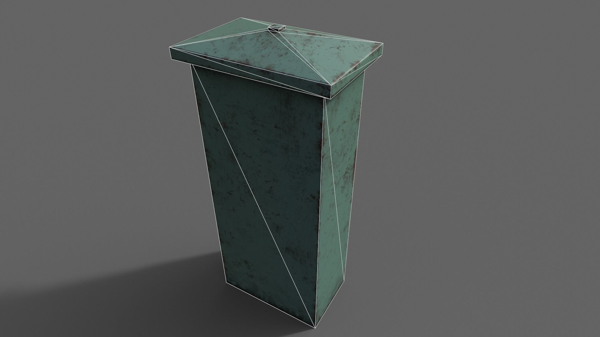 PBR Electric Box Green V4 Low-poly 3D model_22