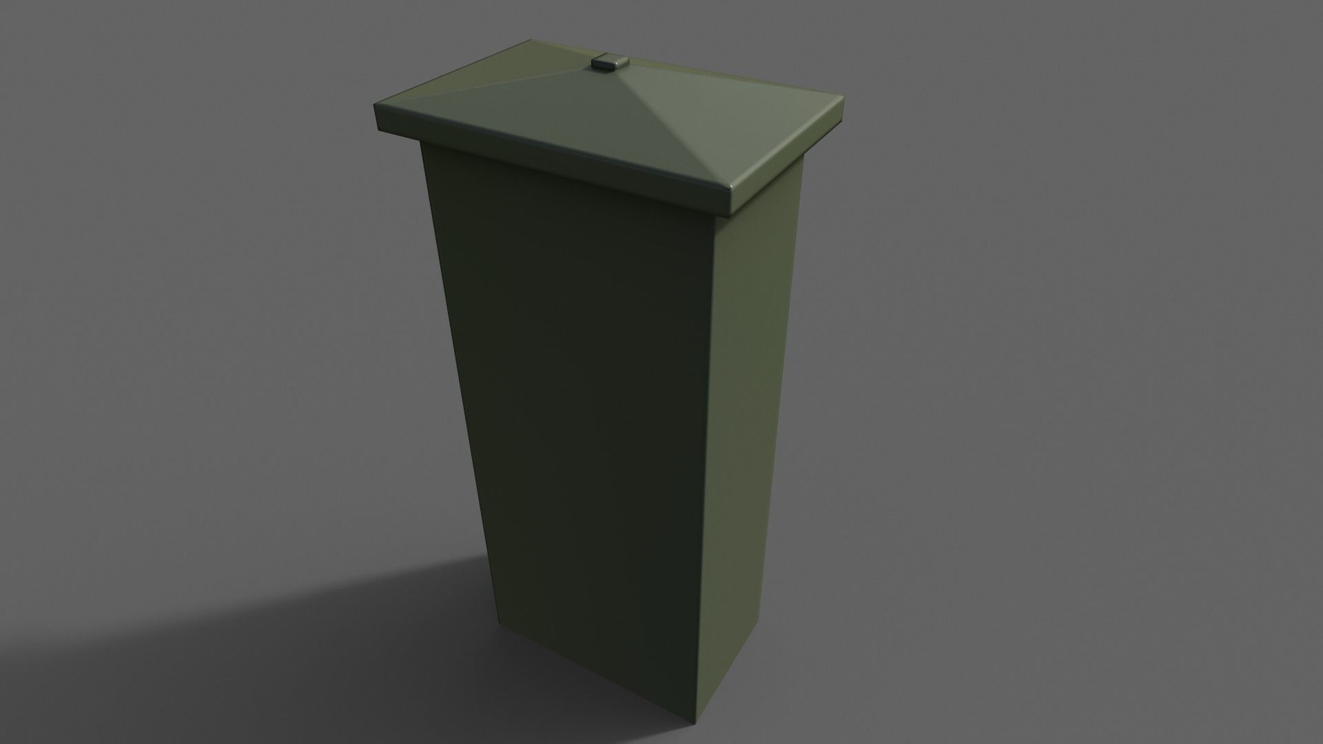 PBR Electric Box DarkGreen V4 Low-poly 3D model_8