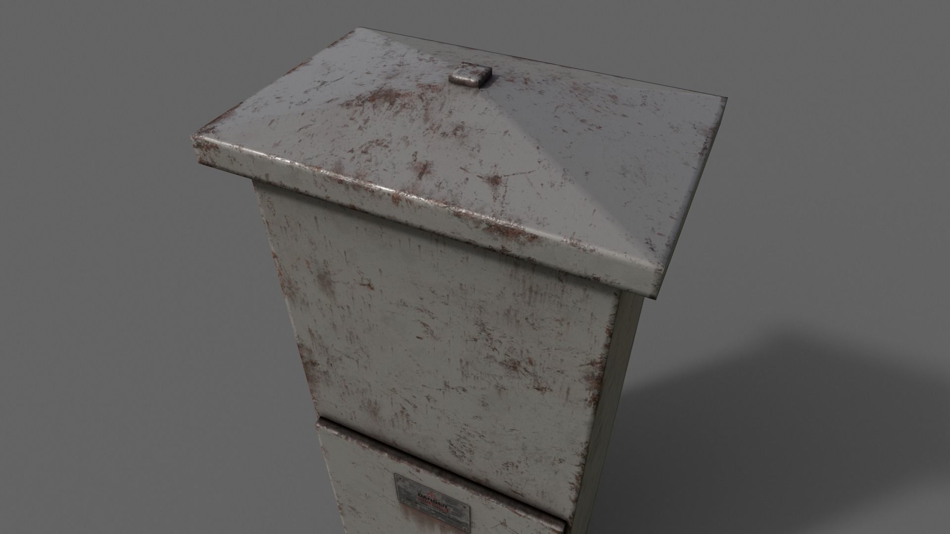 PBR Electric Box Grey V4 Low-poly 3D model_12