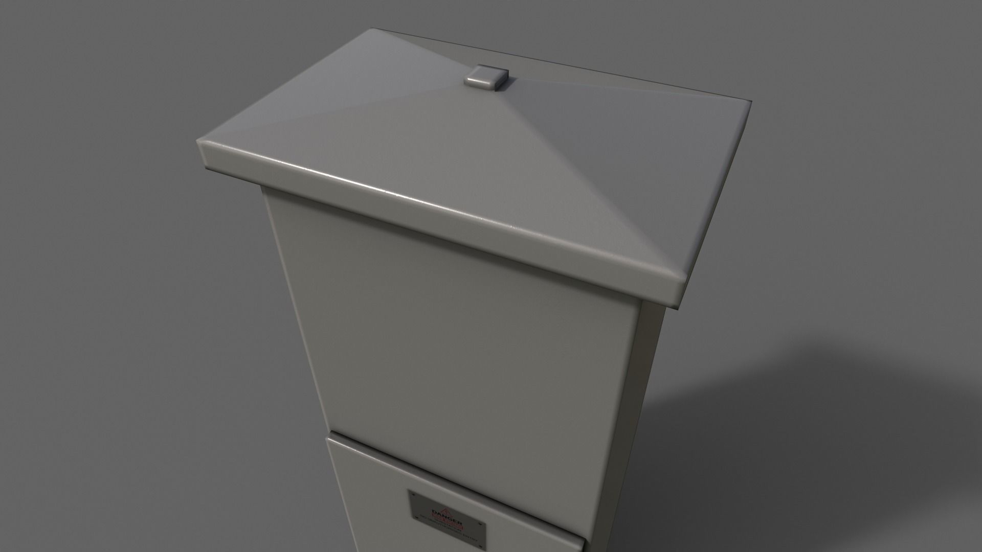 PBR Electric Box Grey V4 Low-poly 3D model_5