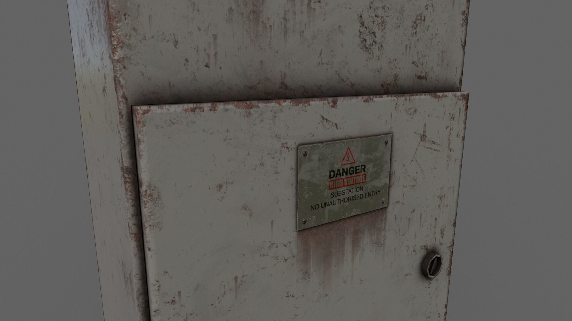 PBR Electric Box Grey V4 Low-poly 3D model_10