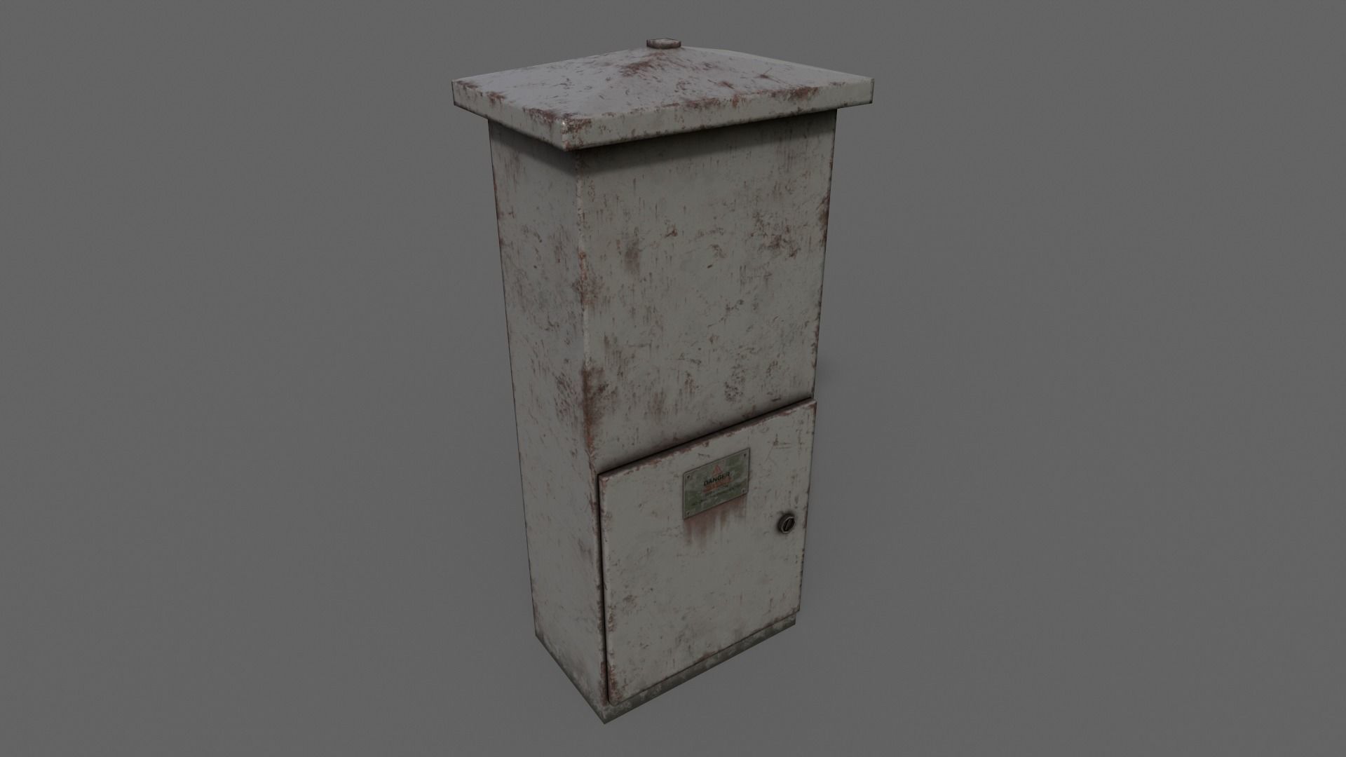 PBR Electric Box Grey V4 Low-poly 3D model_9