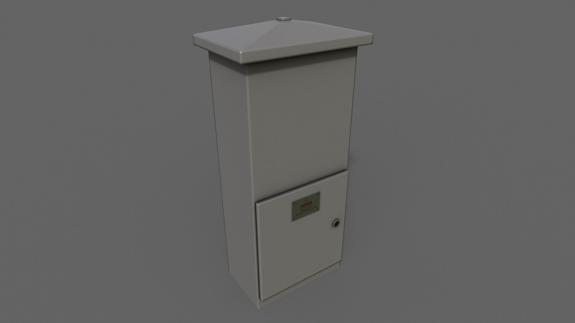 PBR Electric Box Grey V4 Low-poly 3D model_2