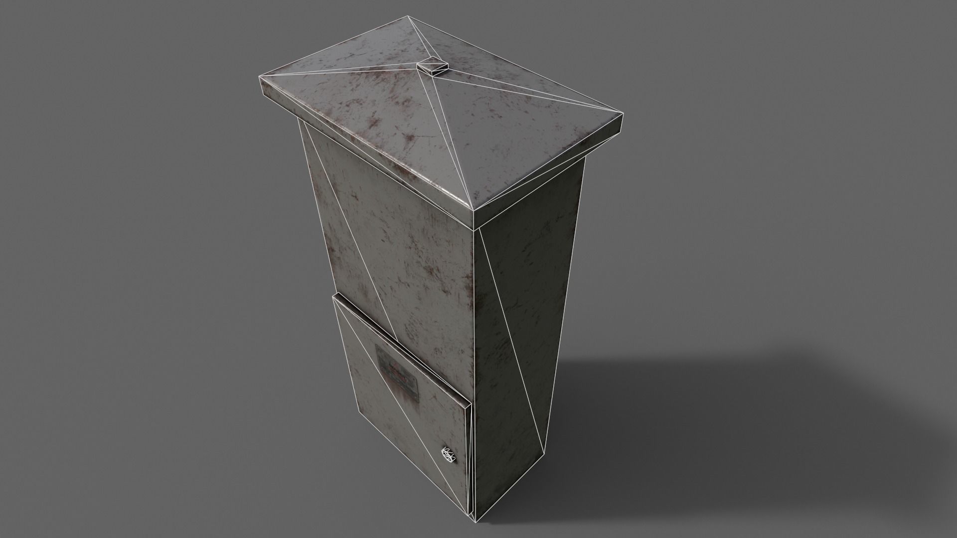 PBR Electric Box Grey V4 Low-poly 3D model_20