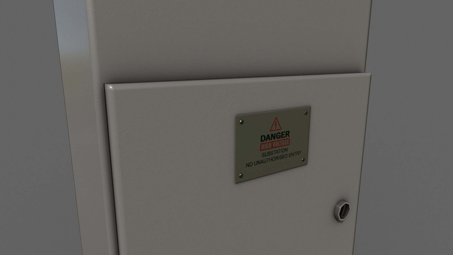 PBR Electric Box Grey V4 Low-poly 3D model_3