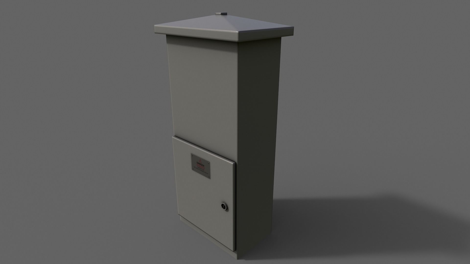 PBR Electric Box Grey V4 Low-poly 3D model_7