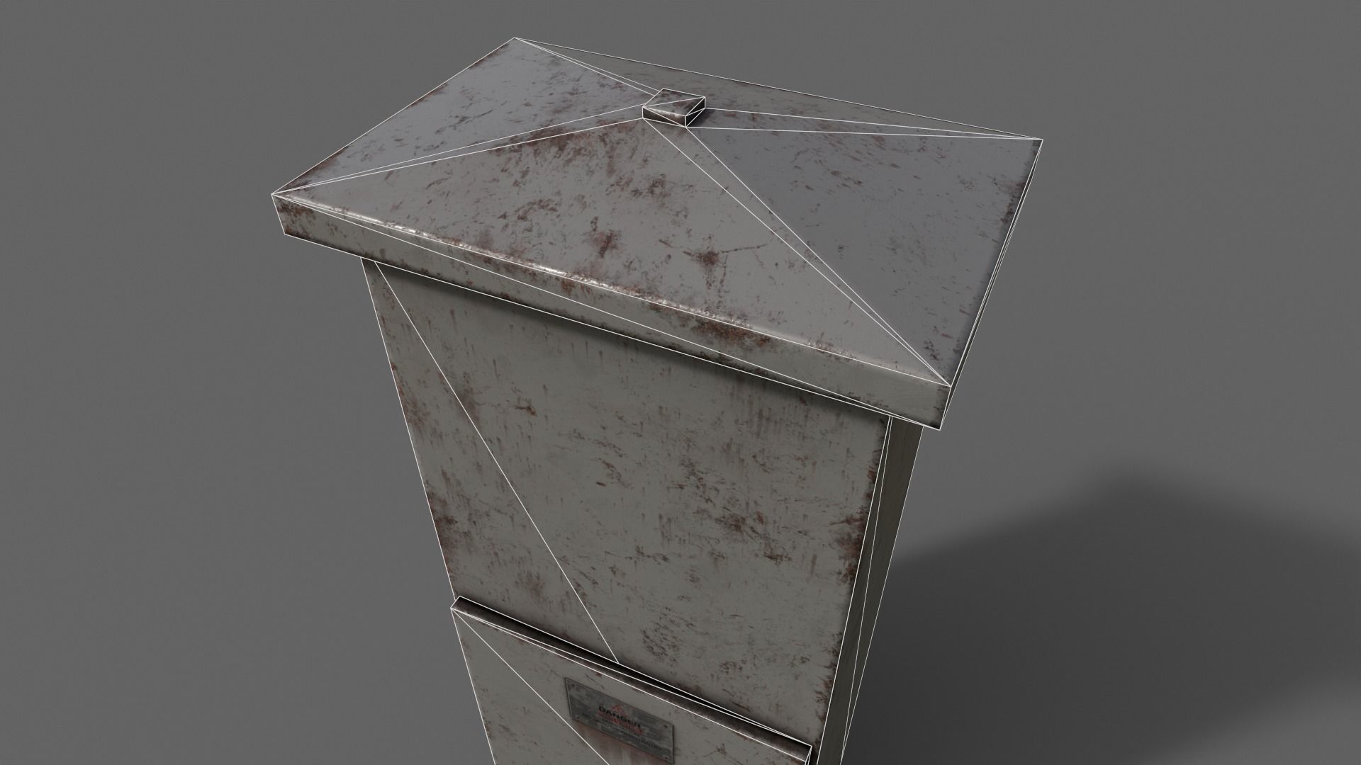 PBR Electric Box Grey V4 Low-poly 3D model_19