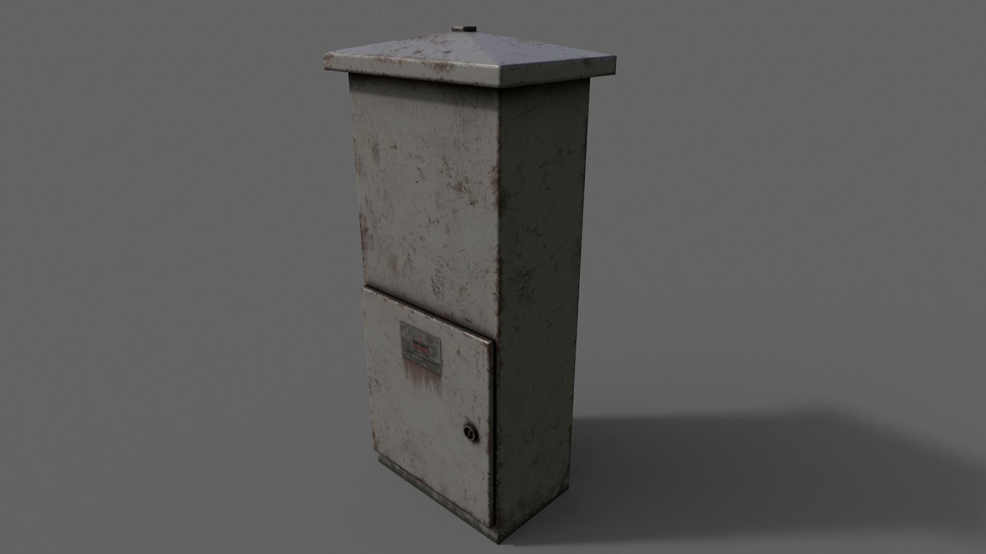 PBR Electric Box Grey V4 Low-poly 3D model_14
