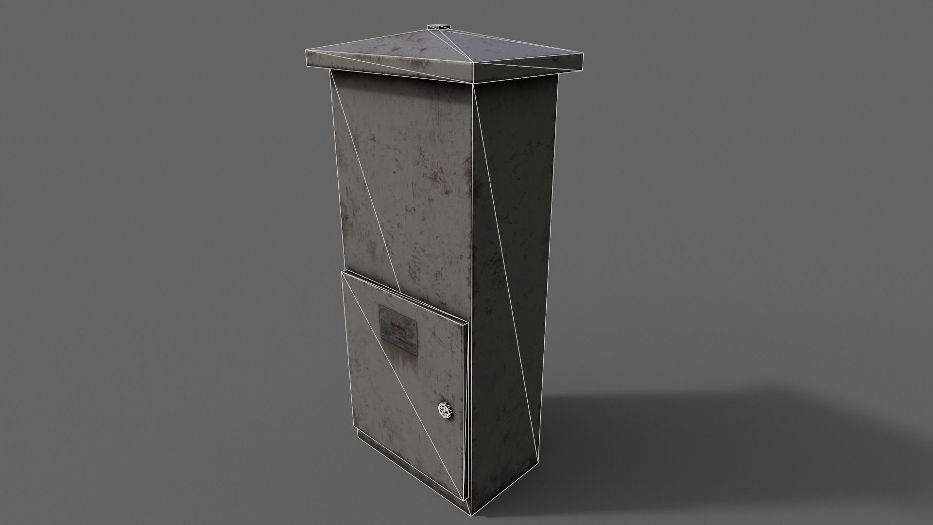 PBR Electric Box Grey V4 Low-poly 3D model_21