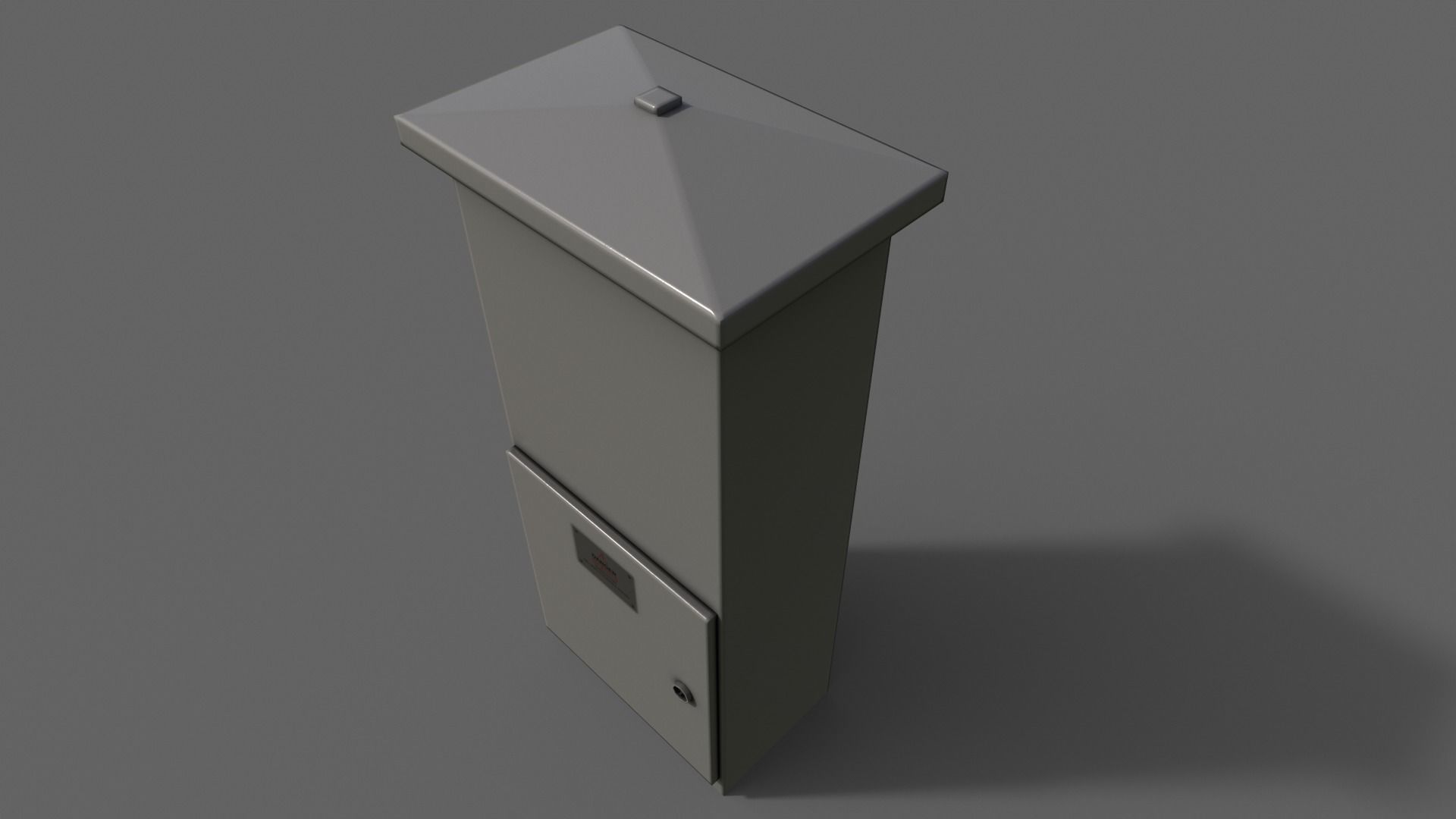 PBR Electric Box Grey V4 Low-poly 3D model_6