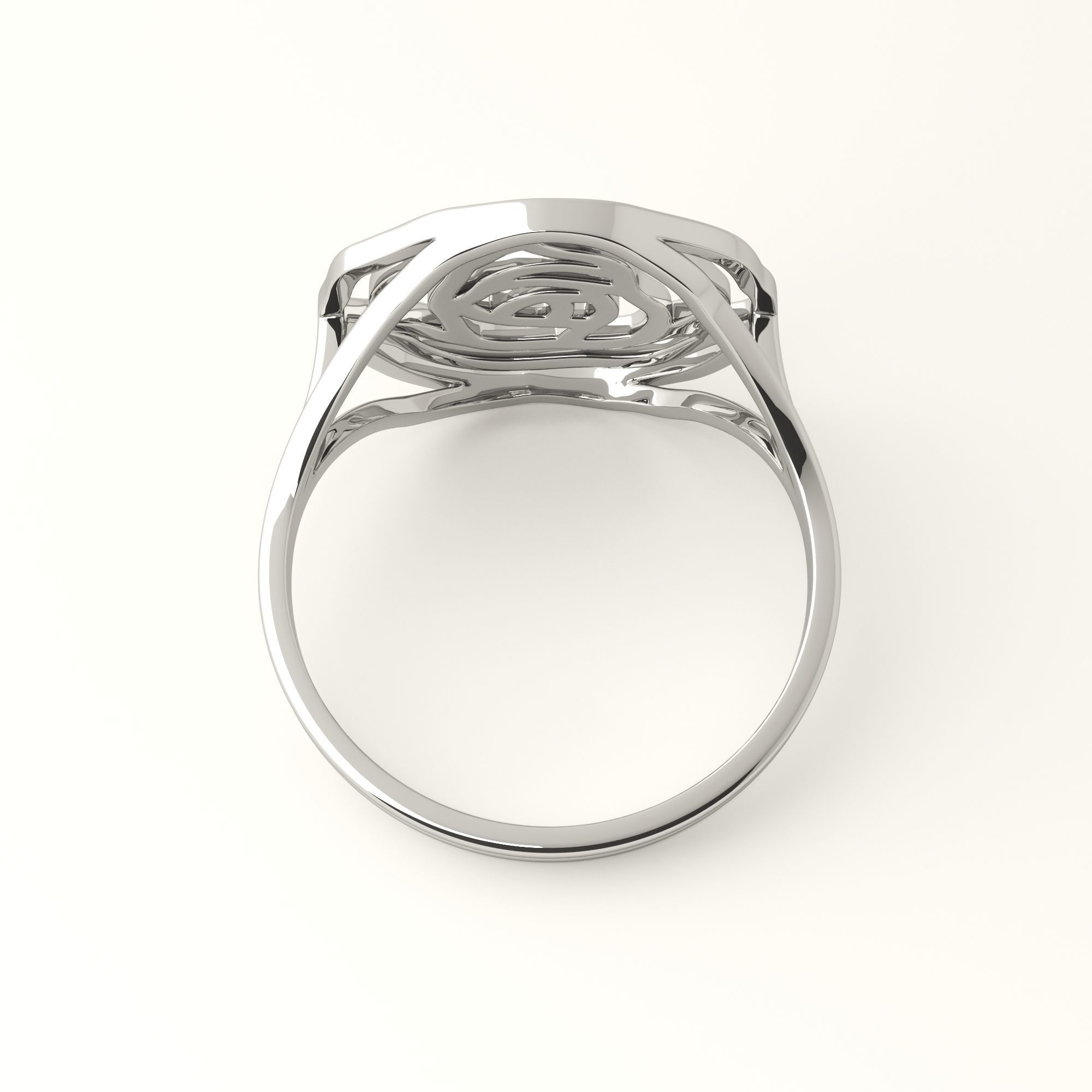 Rose ring 3D print model_13