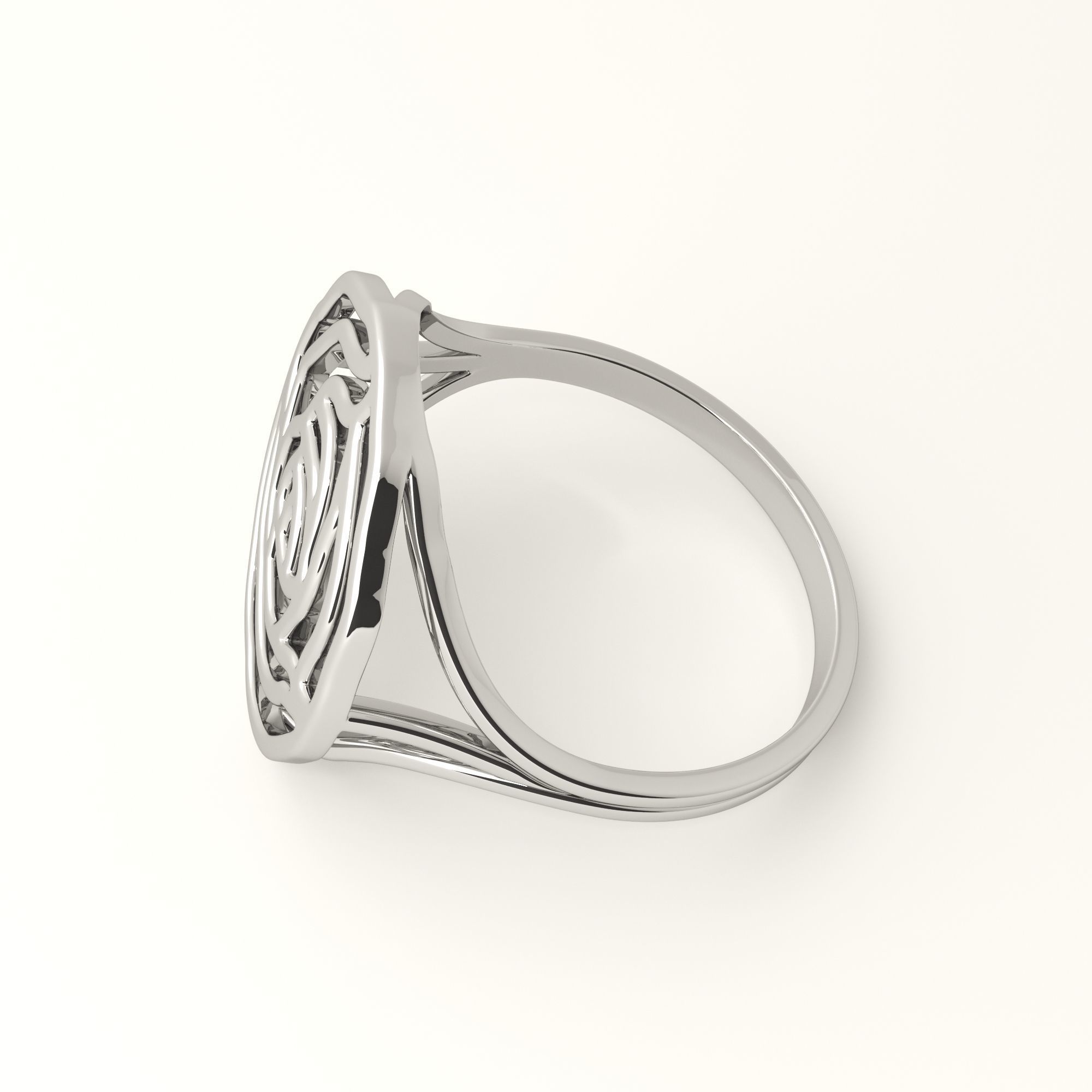 Rose ring 3D print model_9