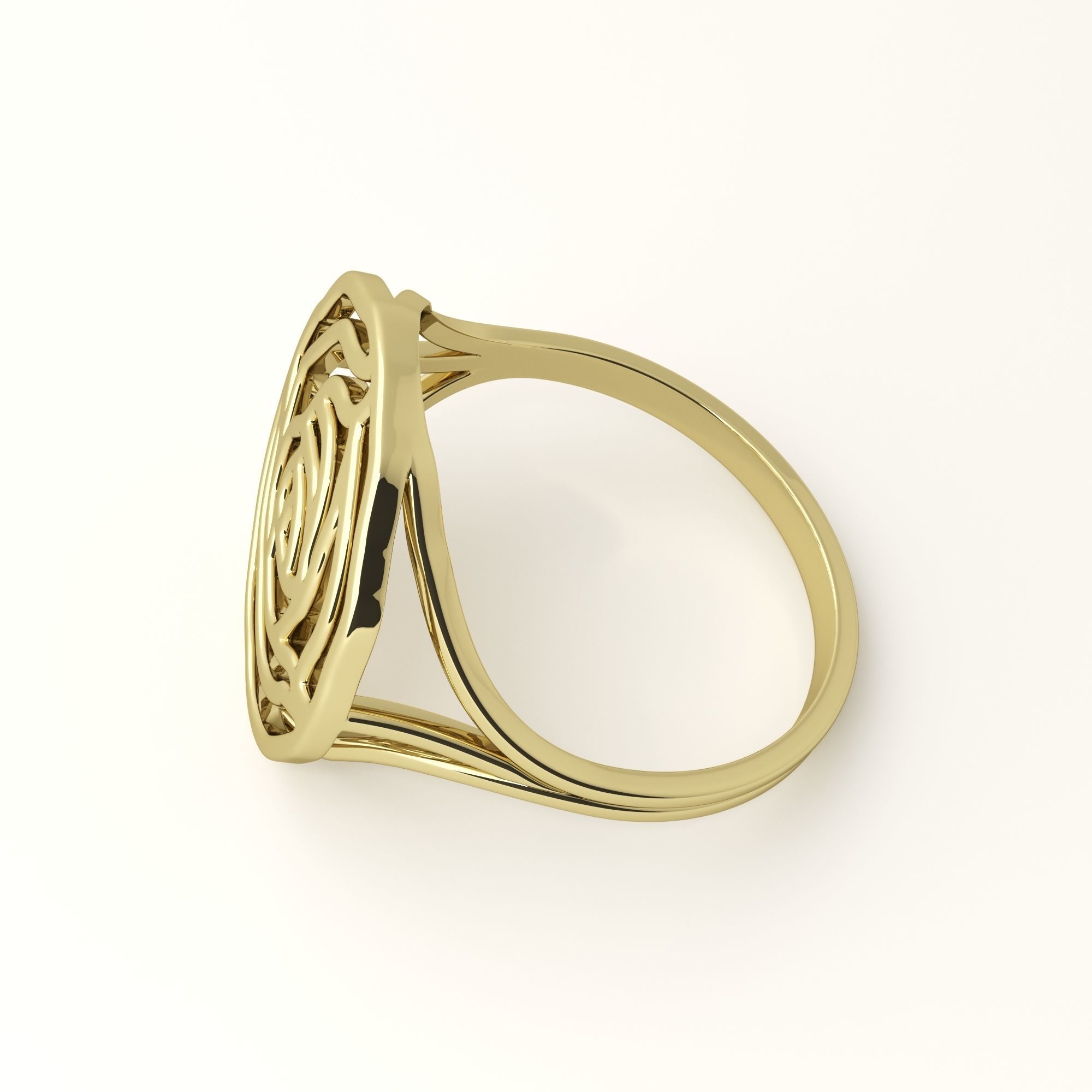 Rose ring 3D print model_8