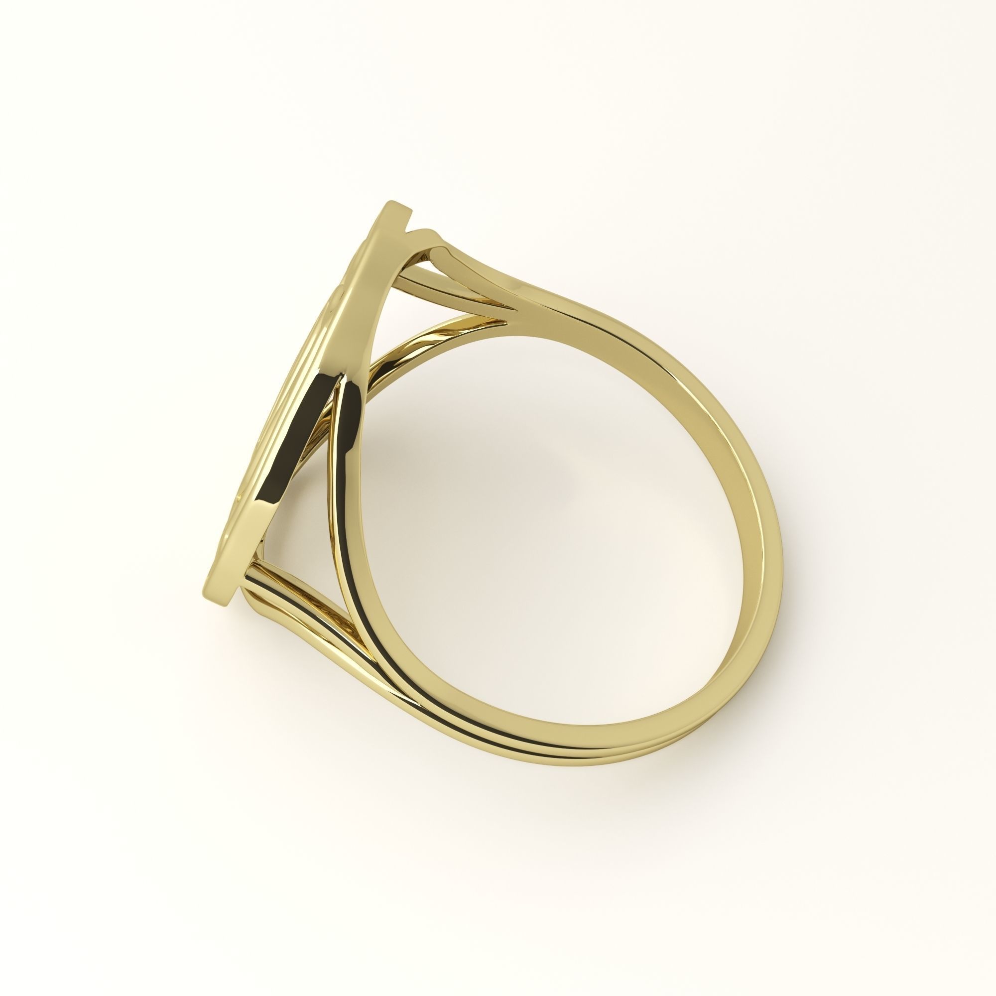 Rose ring 3D print model_10
