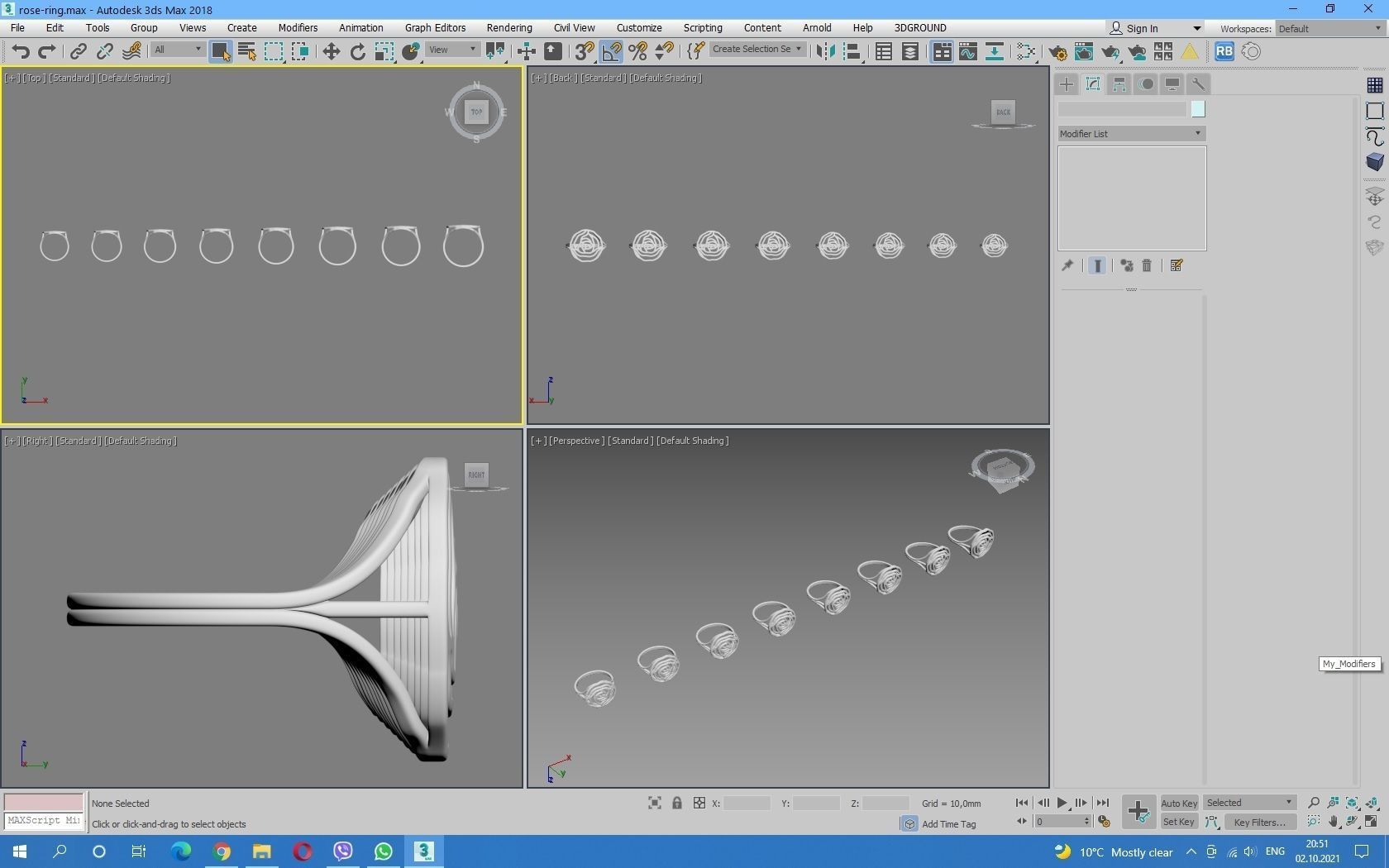 Rose ring 3D print model_32