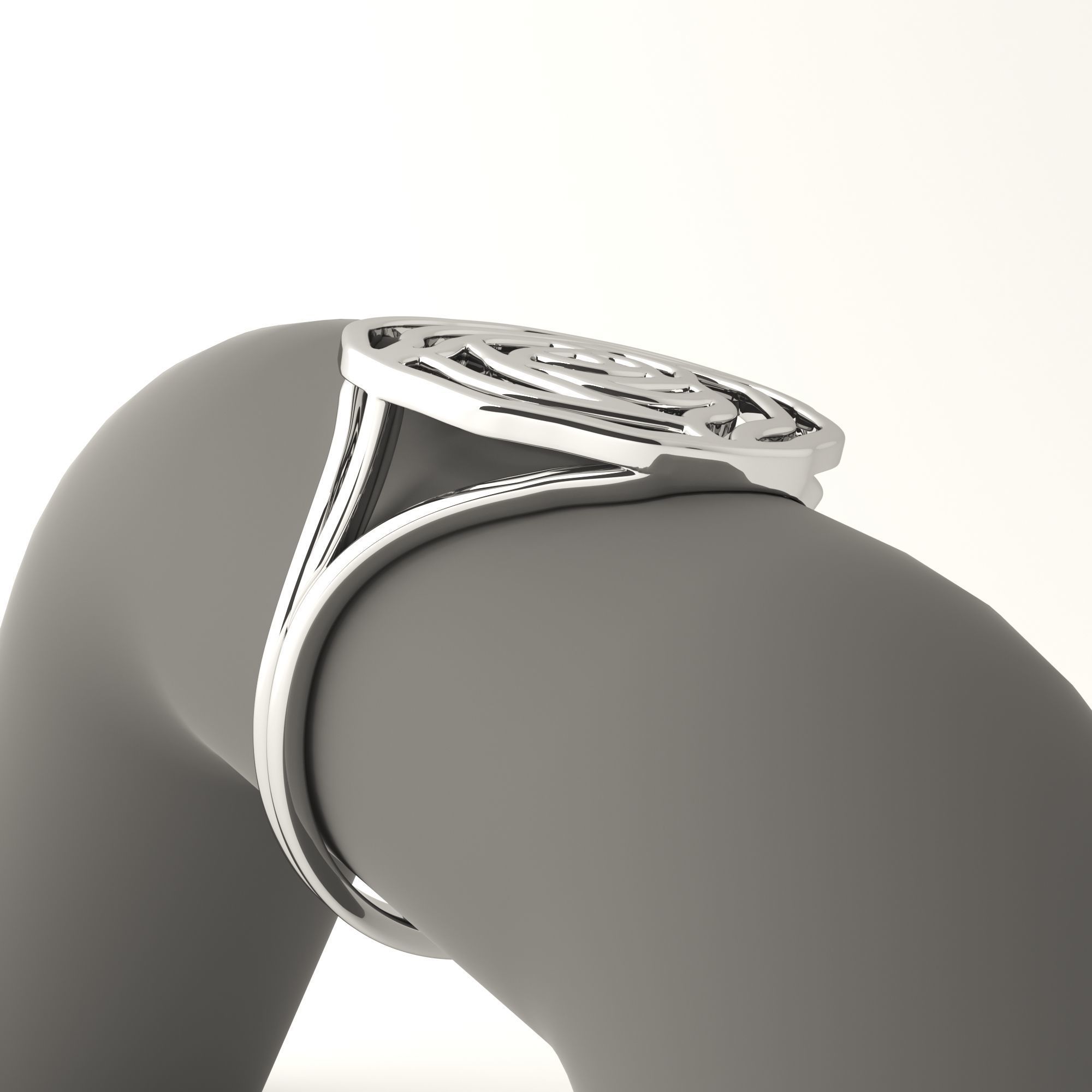 Rose ring 3D print model_24