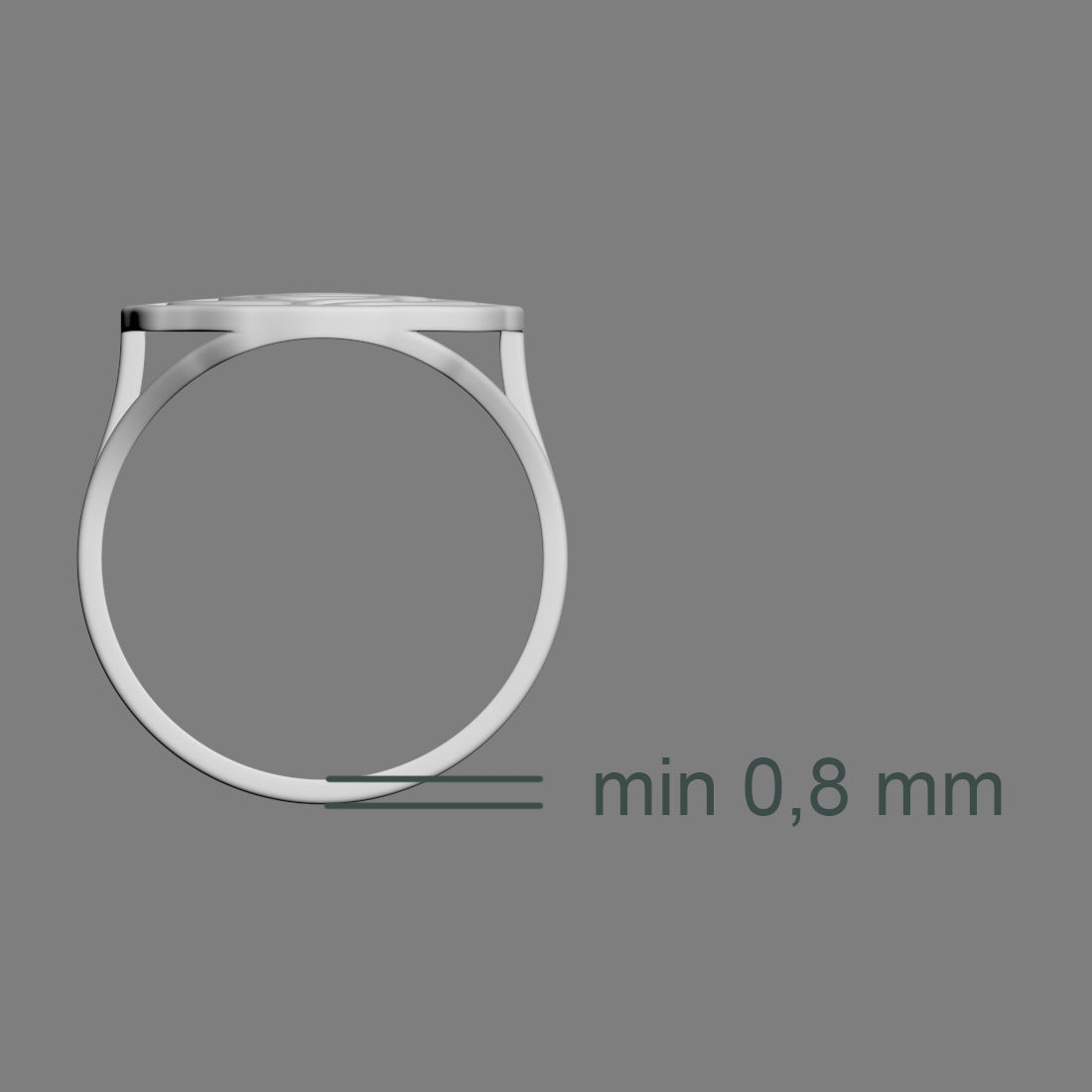 Rose ring 3D print model_33