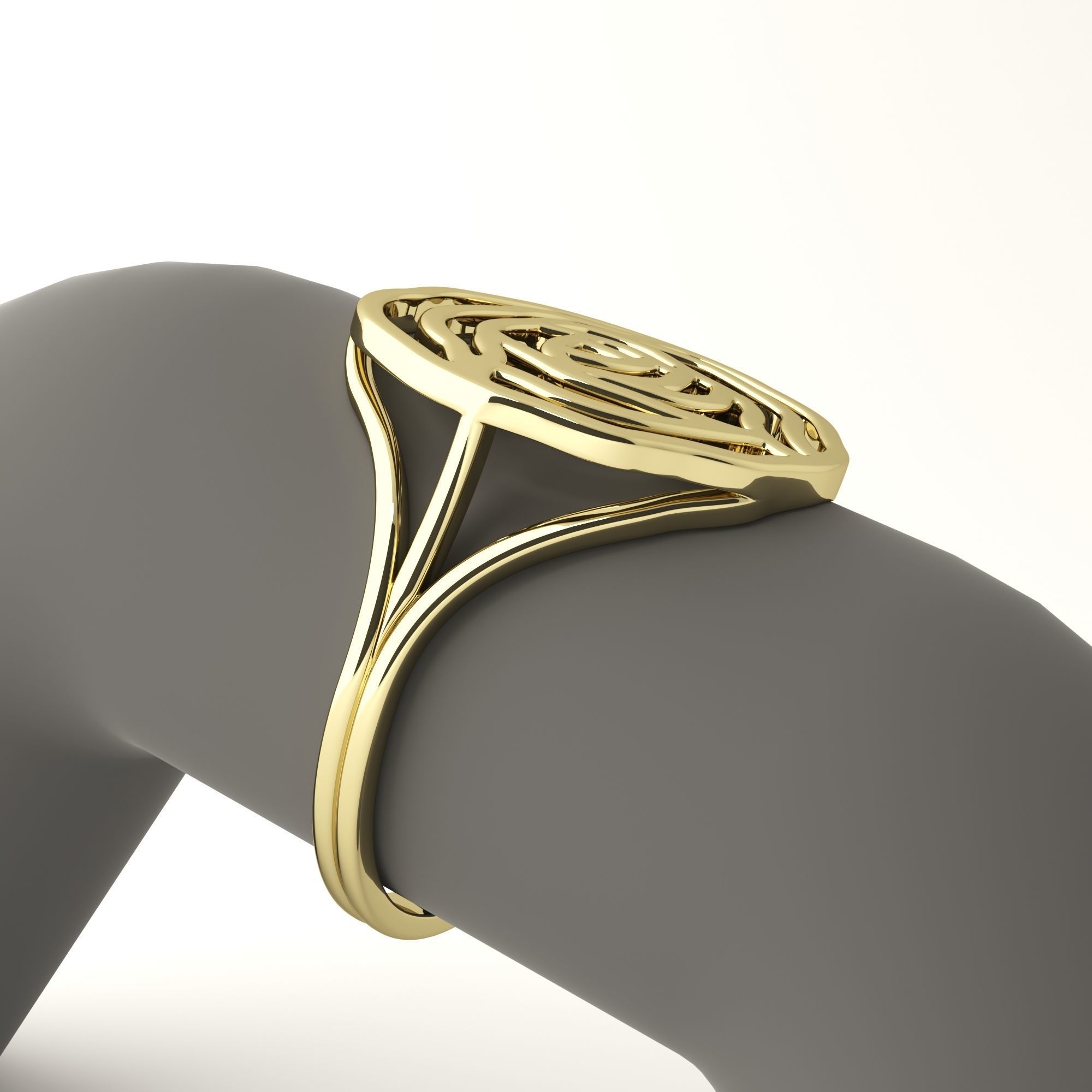 Rose ring 3D print model_26