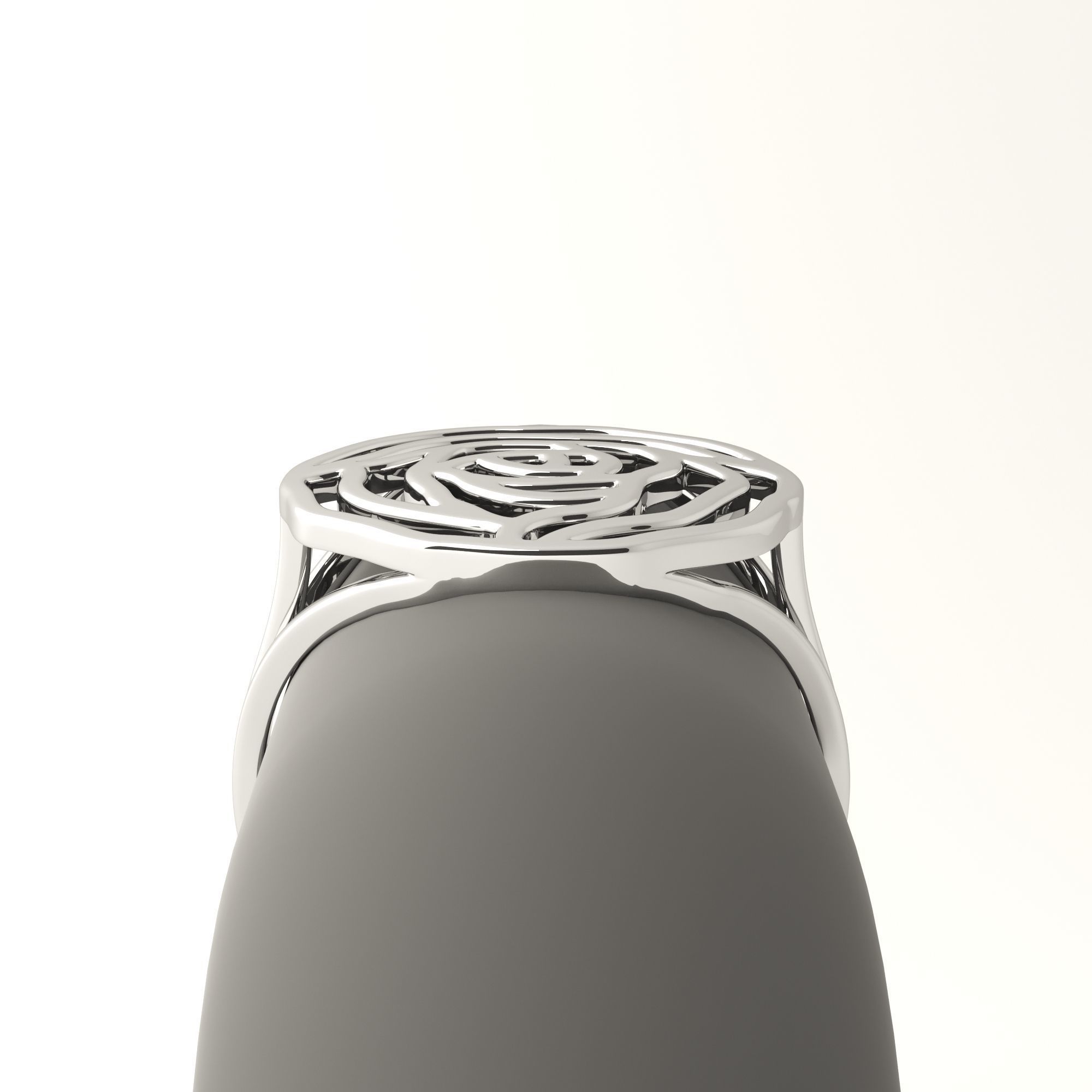 Rose ring 3D print model_23