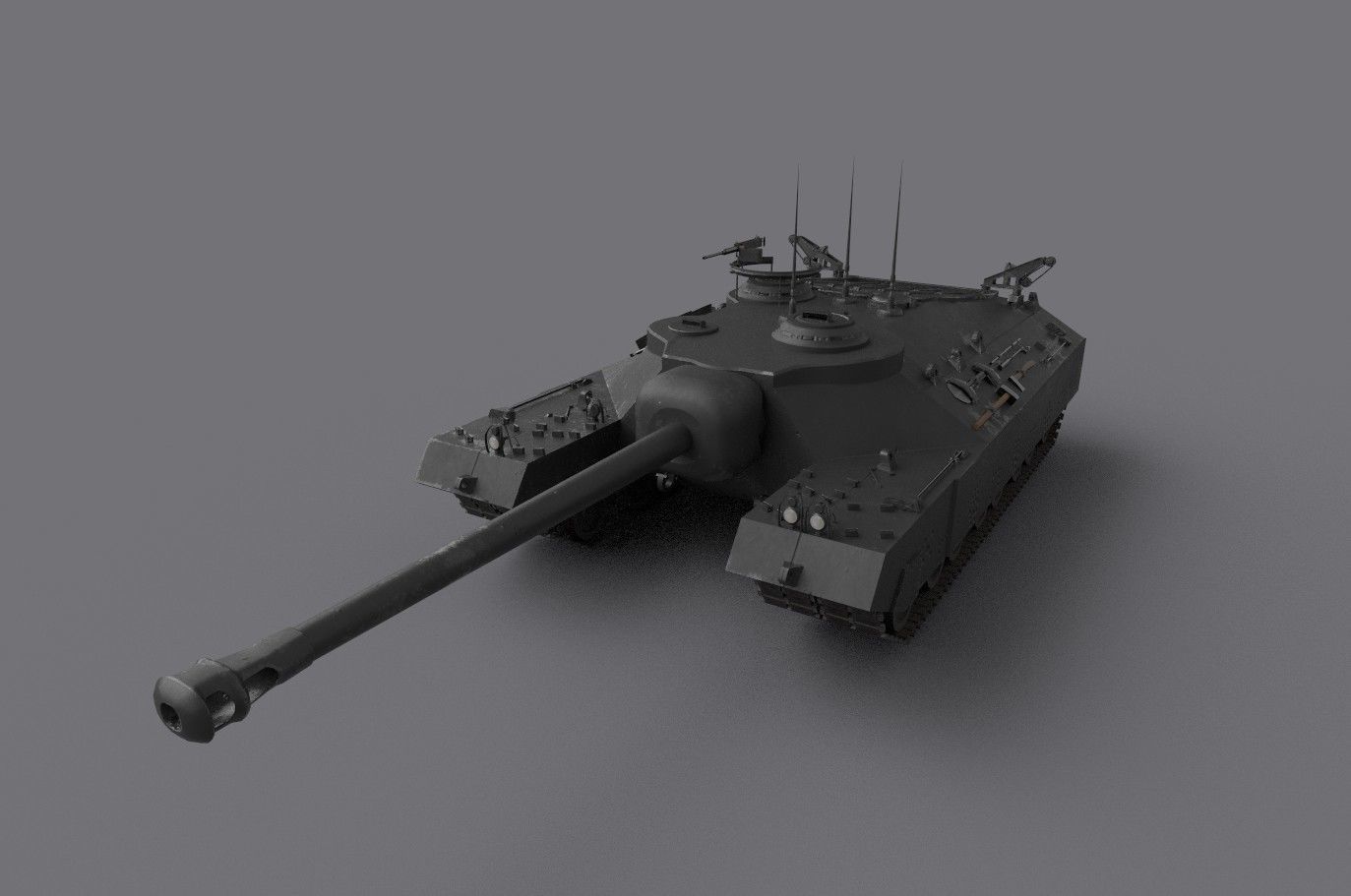 t25 t95 tank low-poly Low-poly 3D model_4