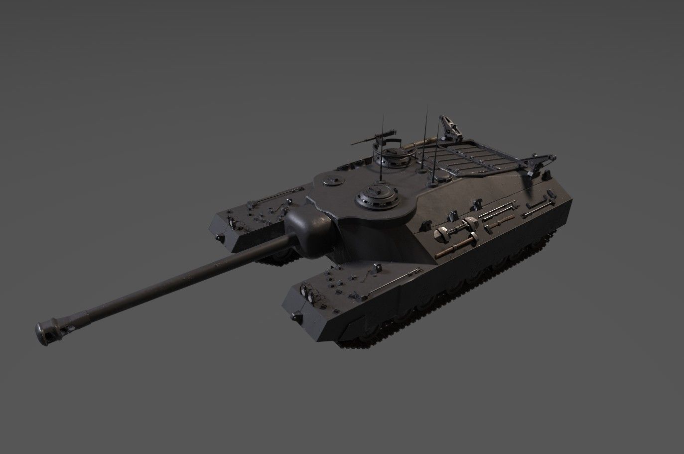 t25 t95 tank low-poly Low-poly 3D model_1