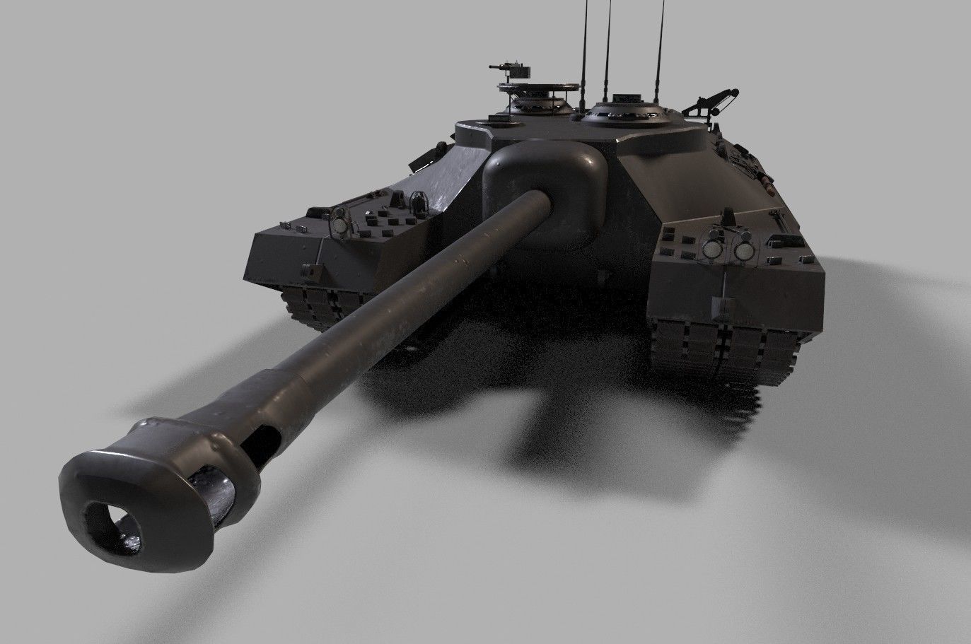 t25 t95 tank low-poly Low-poly 3D model_30