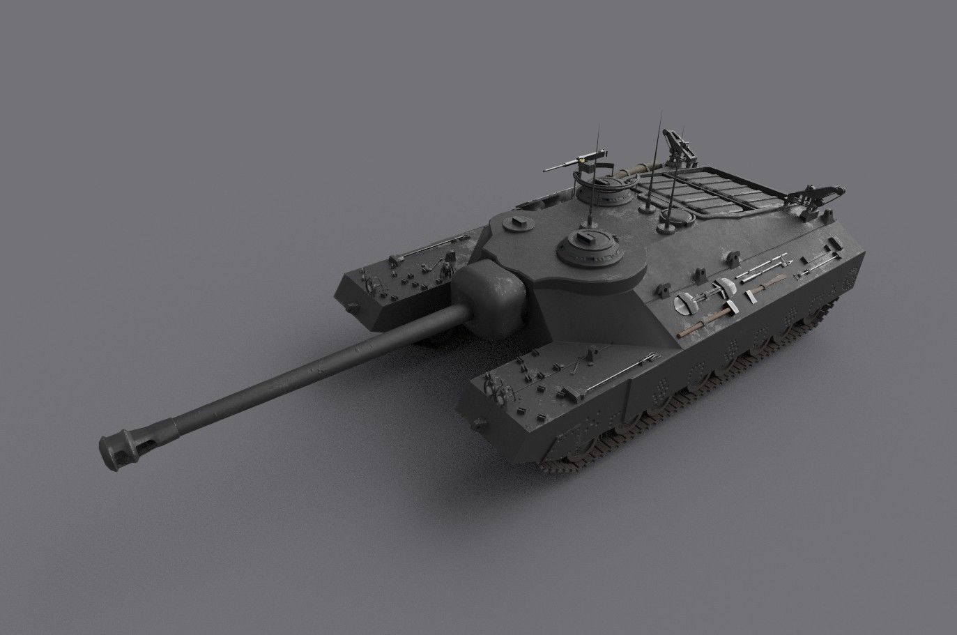 t25 t95 tank low-poly Low-poly 3D model_18