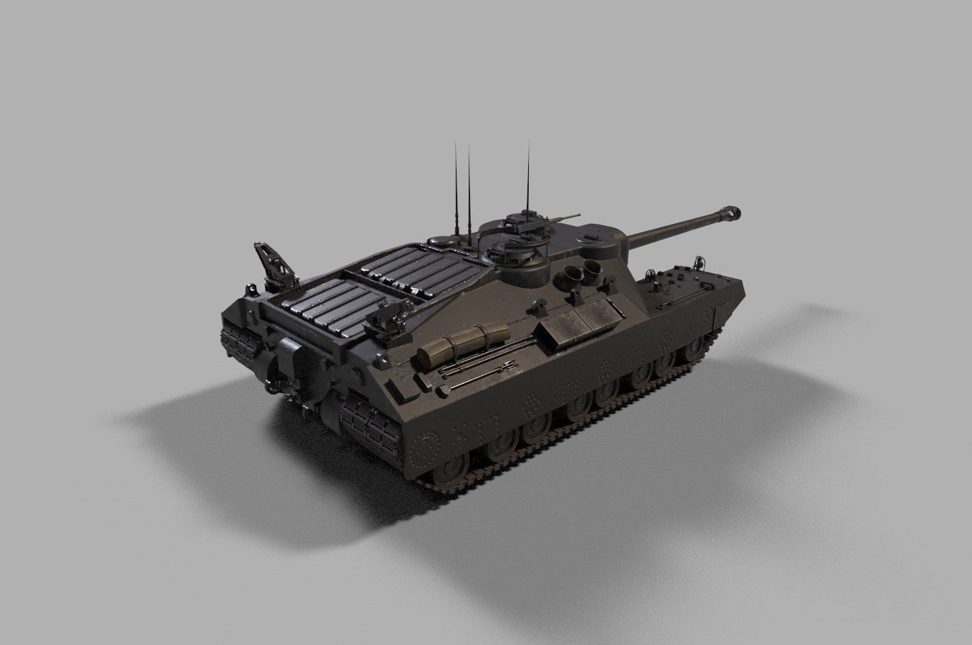 t25 t95 tank low-poly Low-poly 3D model_32