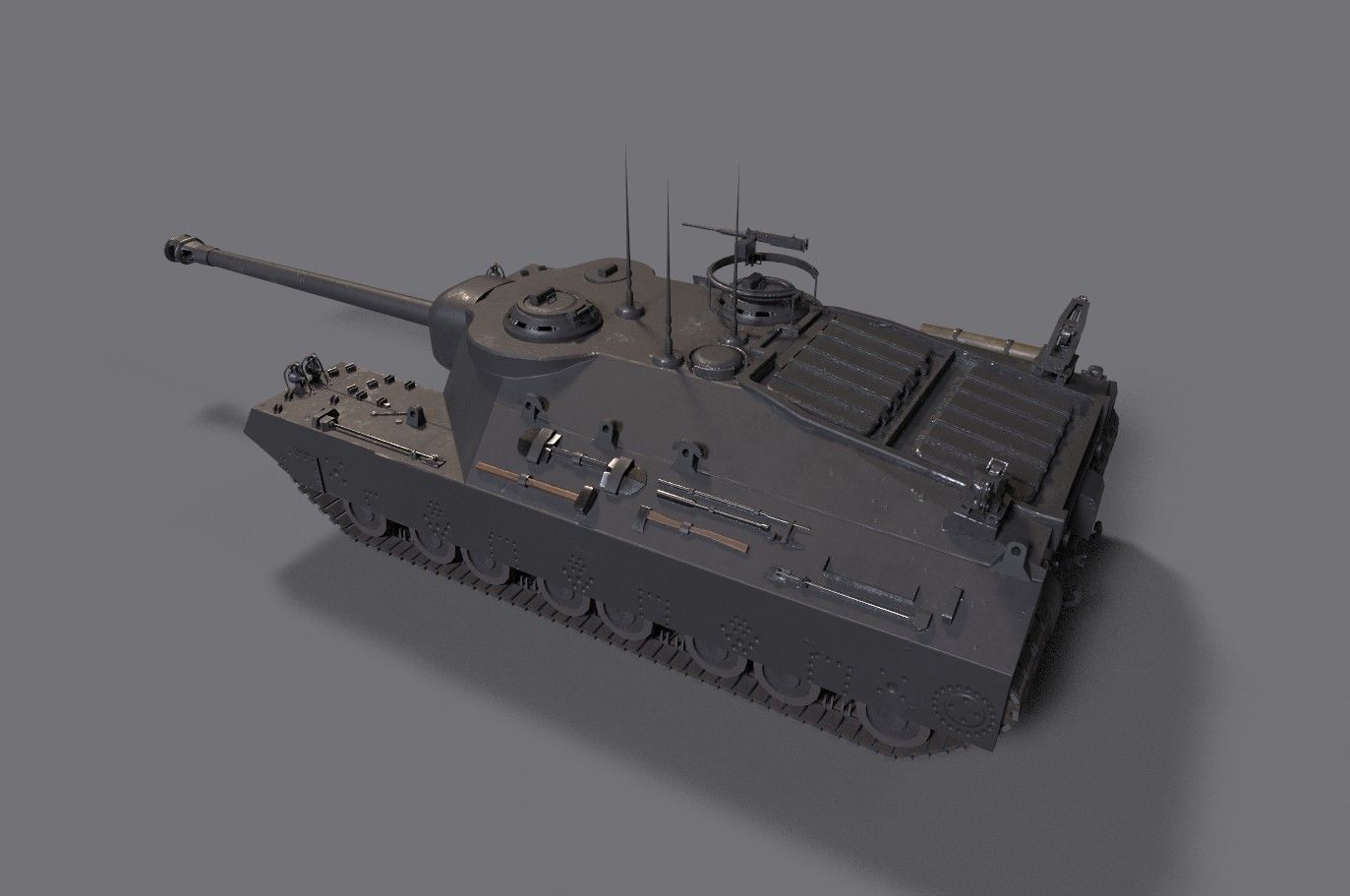 t25 t95 tank low-poly Low-poly 3D model_14