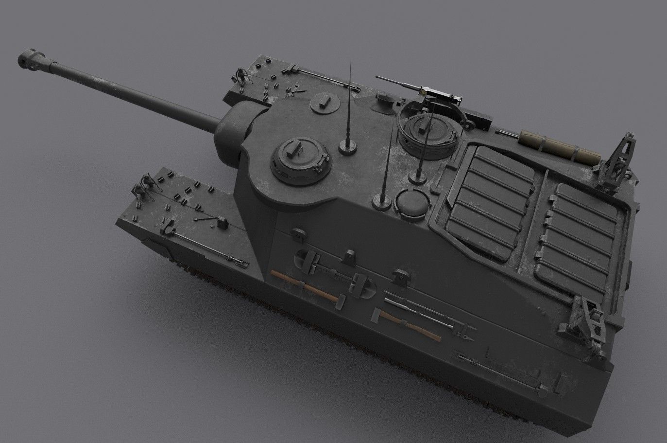 t25 t95 tank low-poly Low-poly 3D model_8