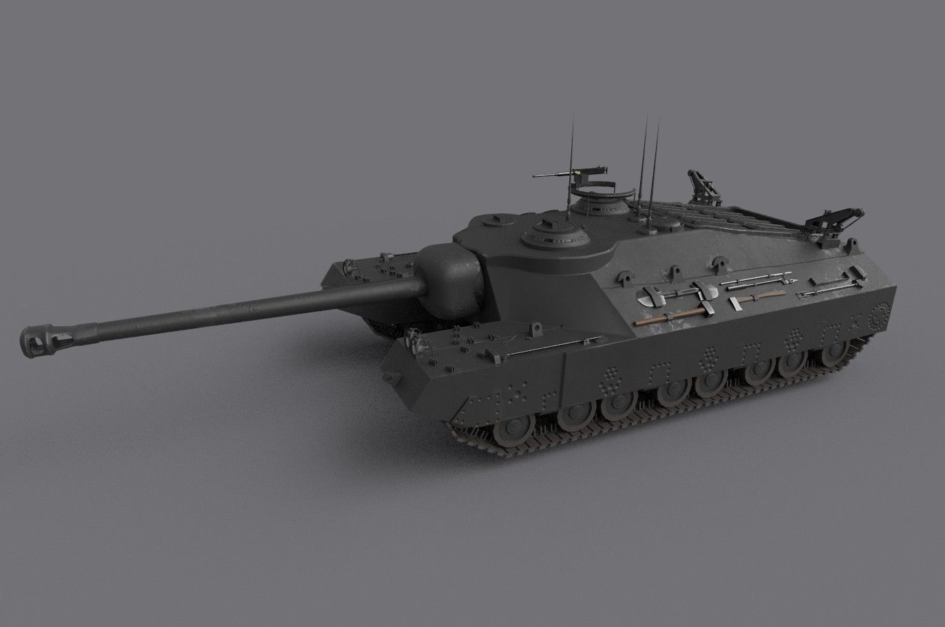 t25 t95 tank low-poly Low-poly 3D model_2