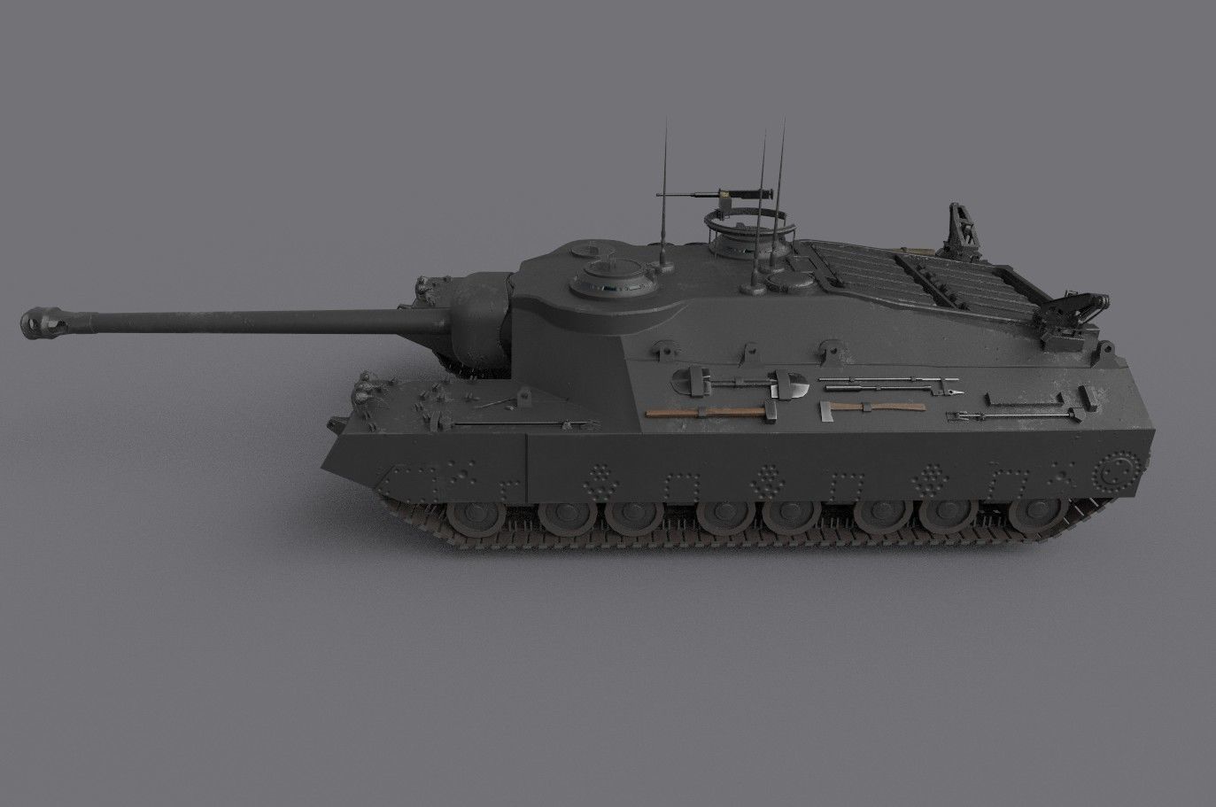 t25 t95 tank low-poly Low-poly 3D model_11