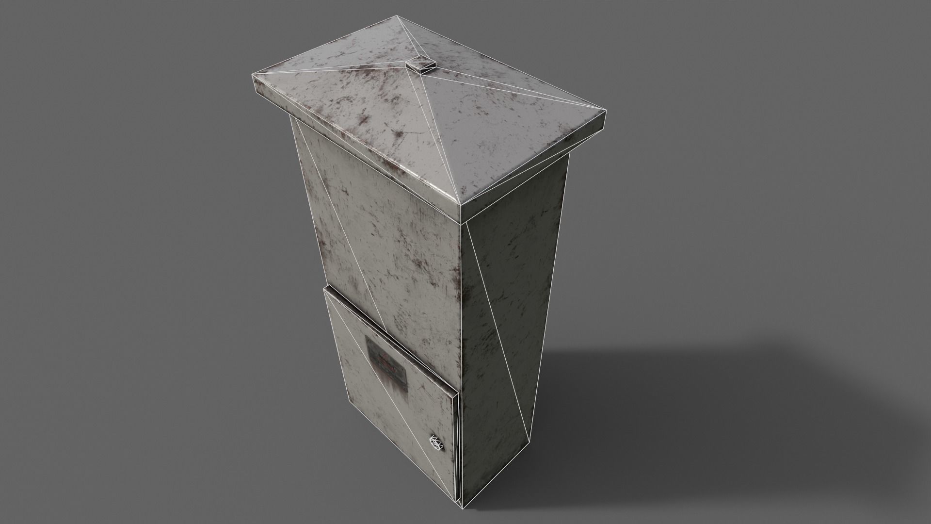 PBR Electric Box LightGrey V4 Low-poly 3D model_20