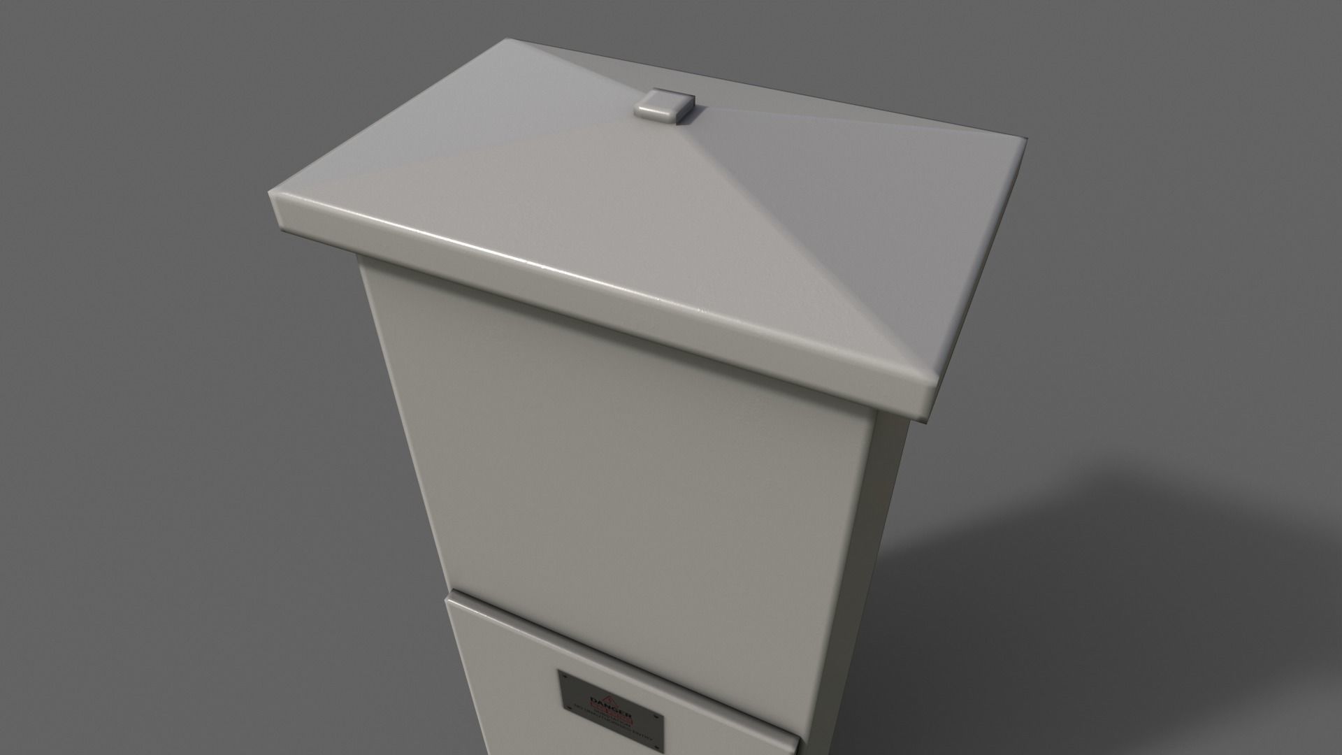 PBR Electric Box LightGrey V4 Low-poly 3D model_5