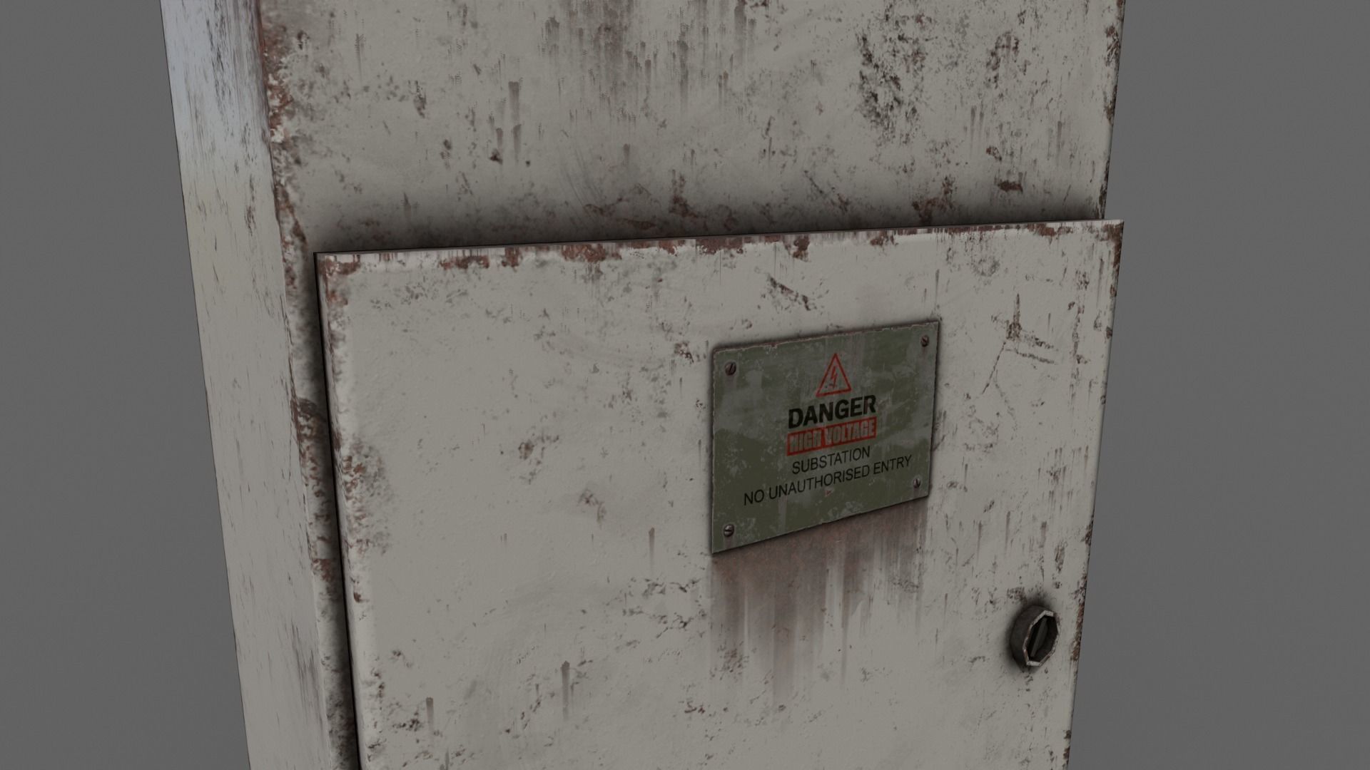 PBR Electric Box LightGrey V4 Low-poly 3D model_10