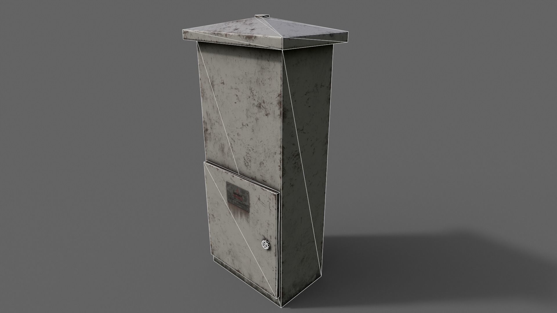 PBR Electric Box LightGrey V4 Low-poly 3D model_21