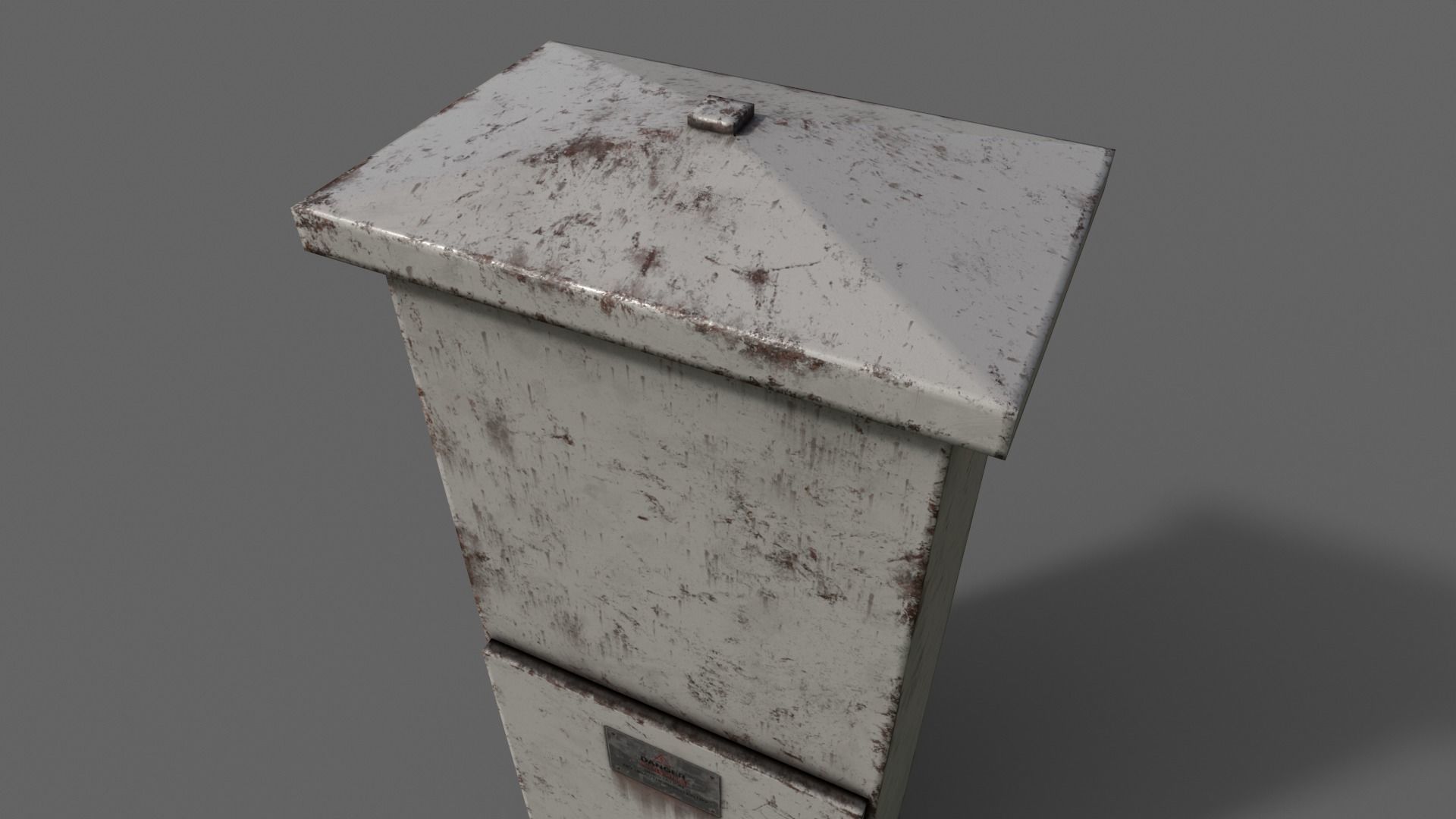 PBR Electric Box LightGrey V4 Low-poly 3D model_12