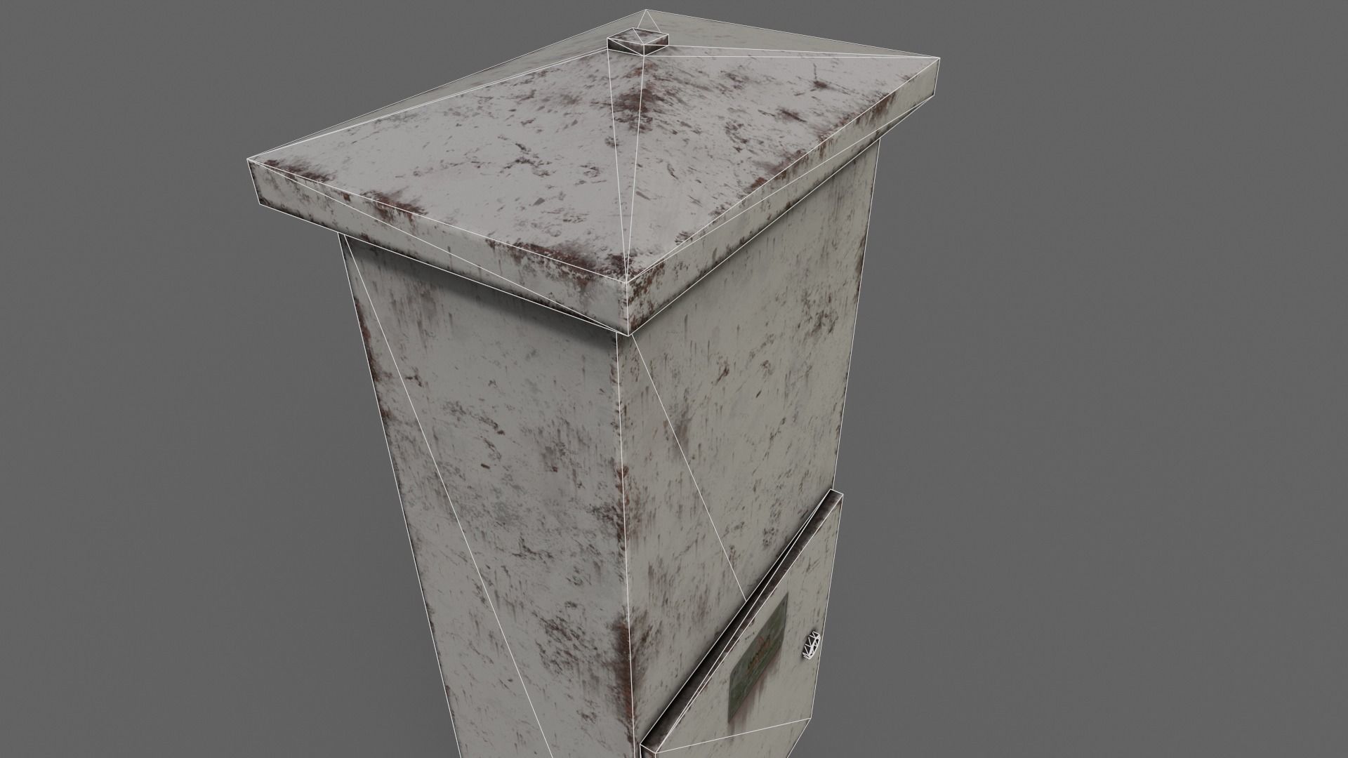 PBR Electric Box LightGrey V4 Low-poly 3D model_18
