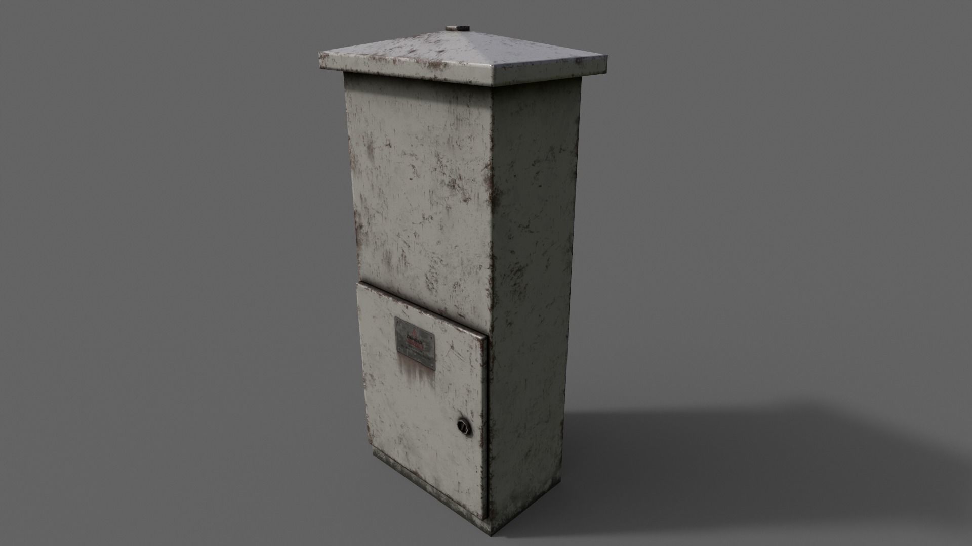 PBR Electric Box LightGrey V4 Low-poly 3D model_14