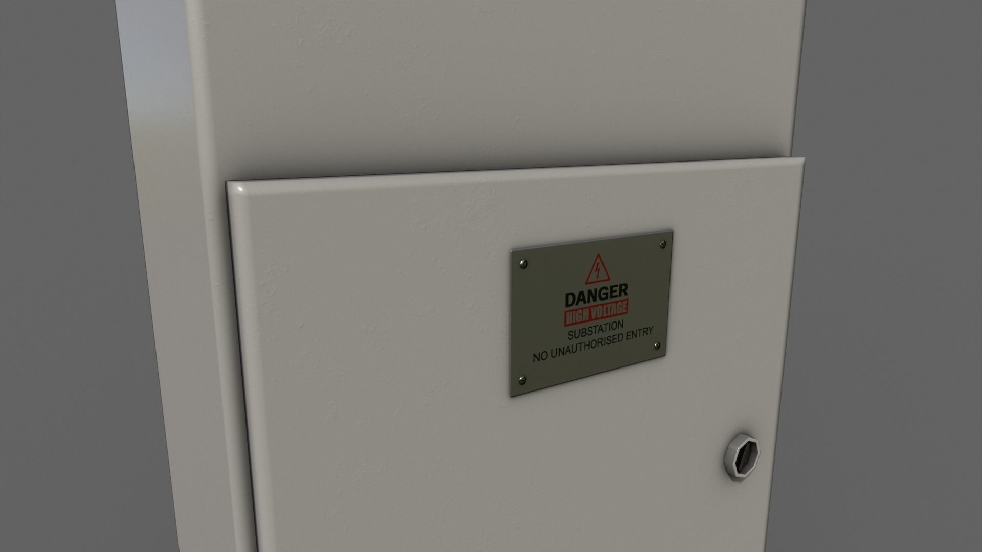 PBR Electric Box LightGrey V4 Low-poly 3D model_3