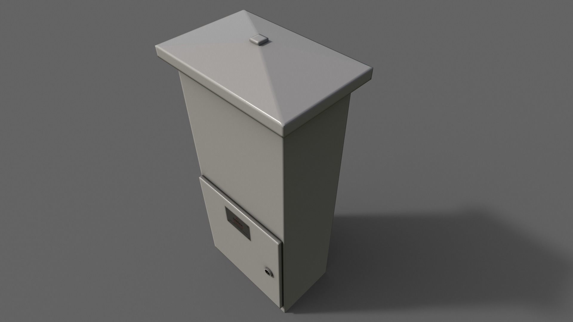 PBR Electric Box LightGrey V4 Low-poly 3D model_6