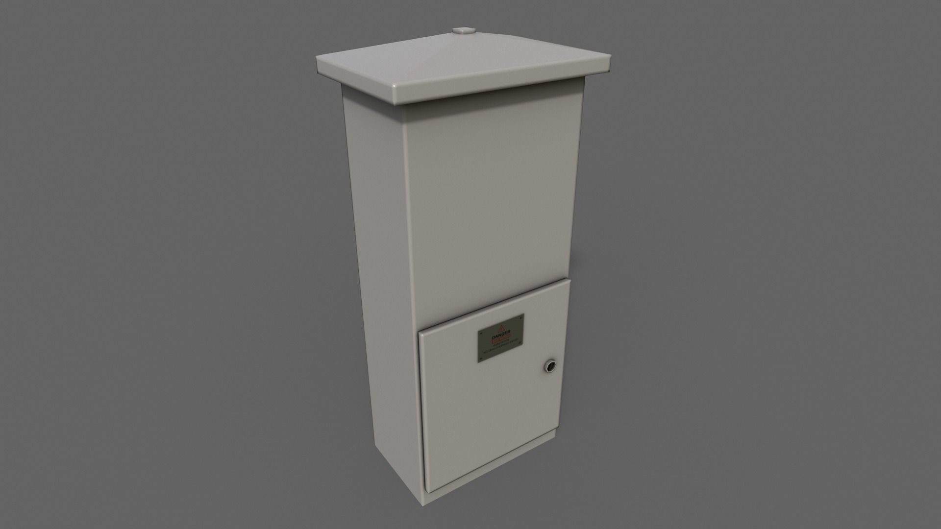 PBR Electric Box LightGrey V4 Low-poly 3D model_2
