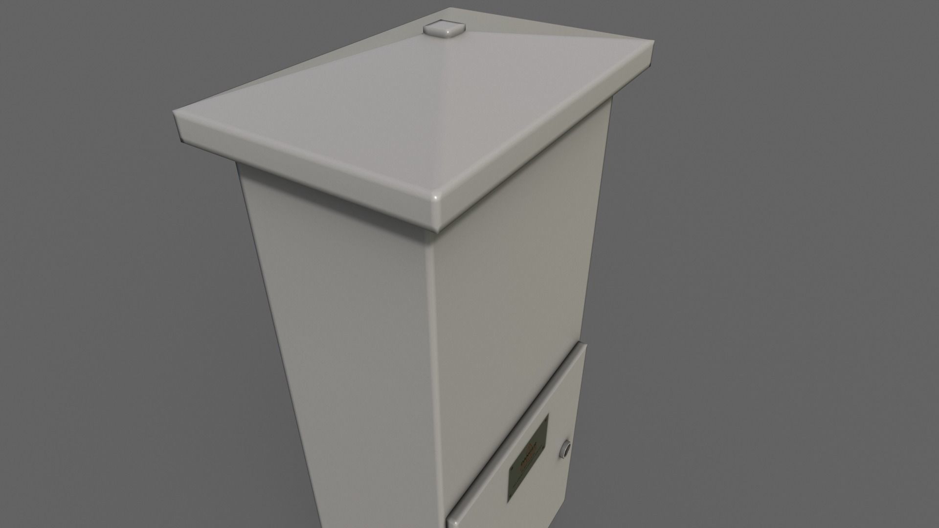 PBR Electric Box LightGrey V4 Low-poly 3D model_4