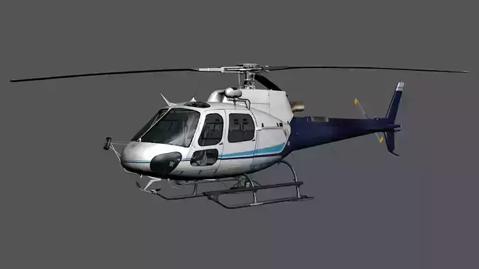 Helicopter Low-poly 3D model